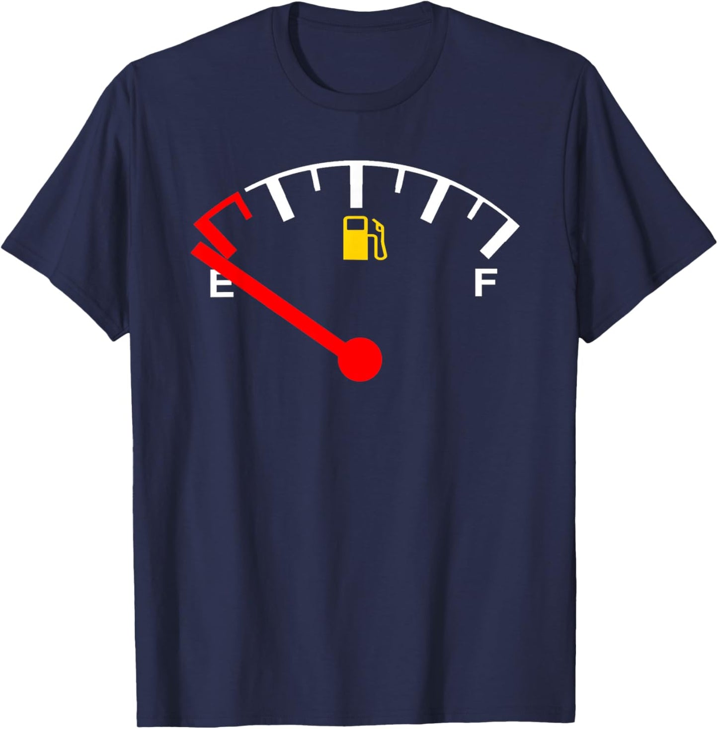 Gas Fuel Gauge Car Truck Empty Full Tank T-Shirt - T-Shirt | Navy
