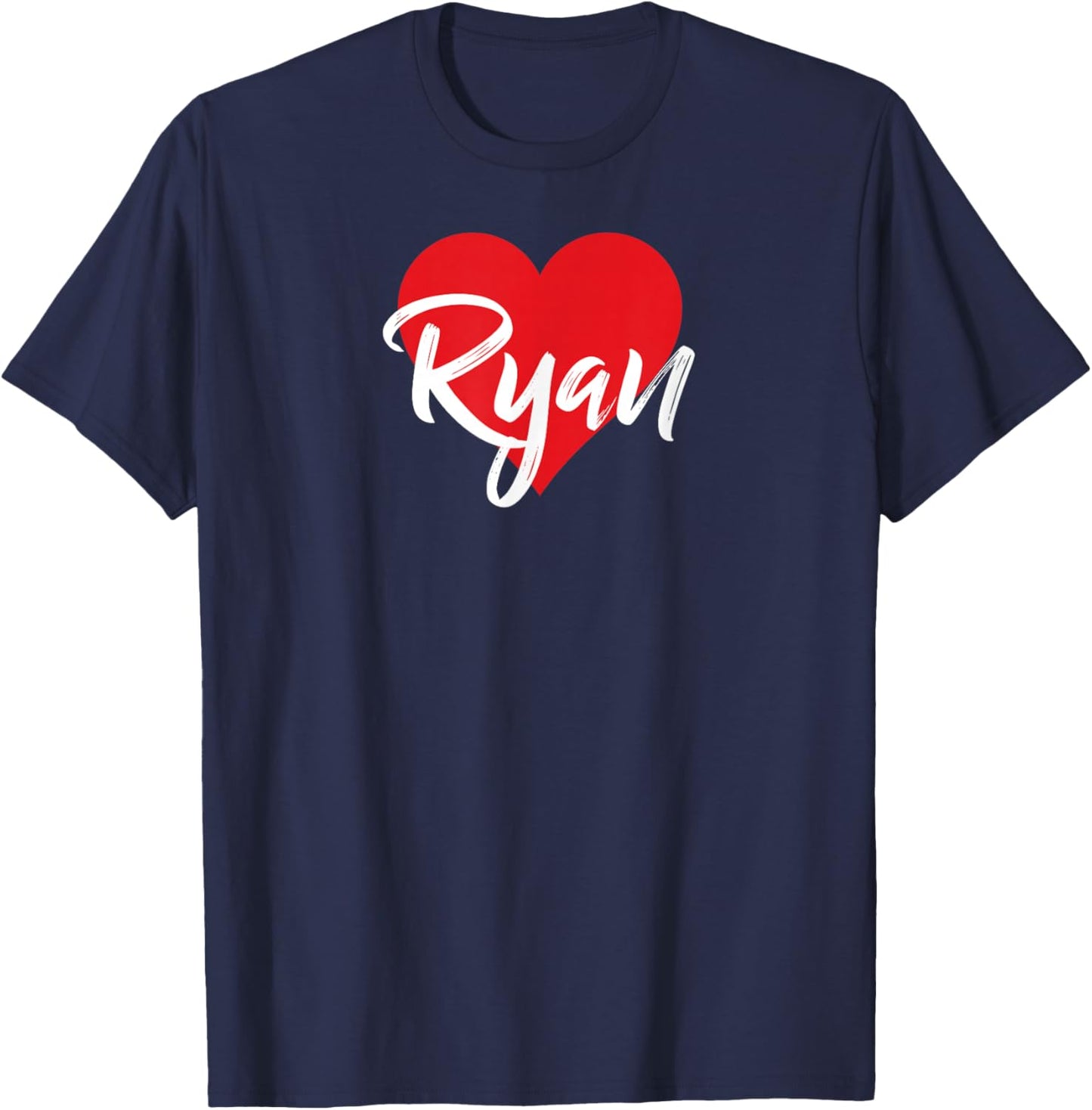 I Love Ryan First Name I Heart Named T-Shirt - T-Shirt | Navy