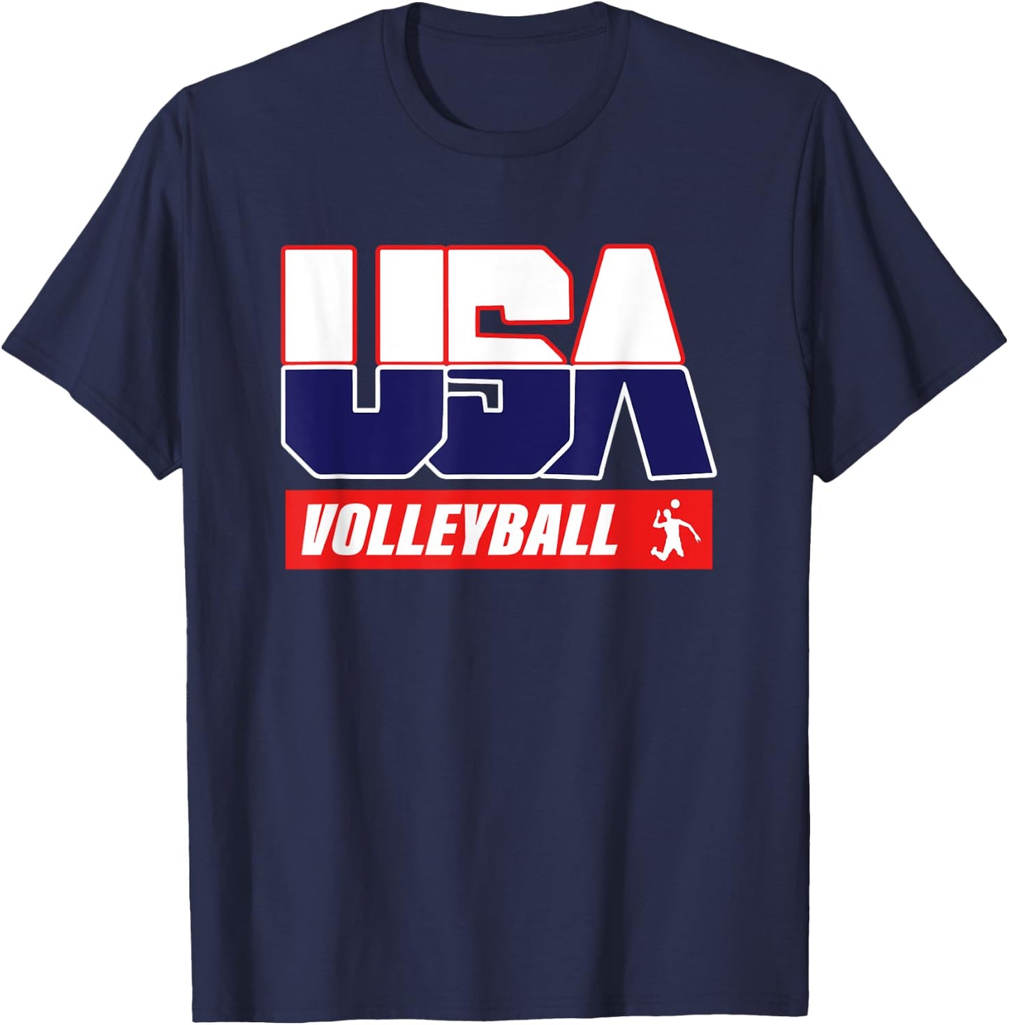 USA Team volleyball - men & women American sports T-Shirt - T-Shirt | Navy