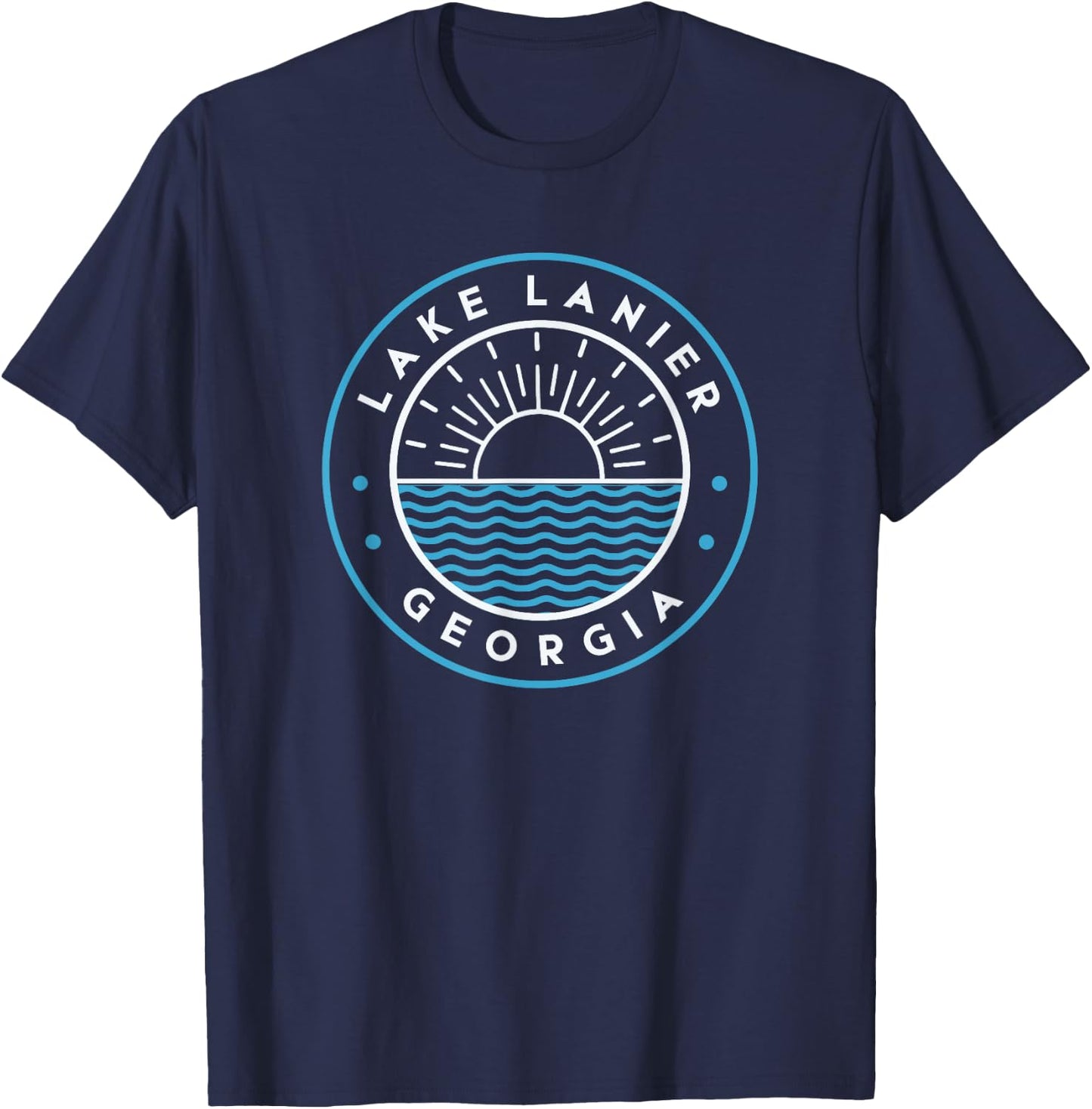 Lake Lanier Georgia Outdoors Vintage T-Shirt - T-Shirt | Navy