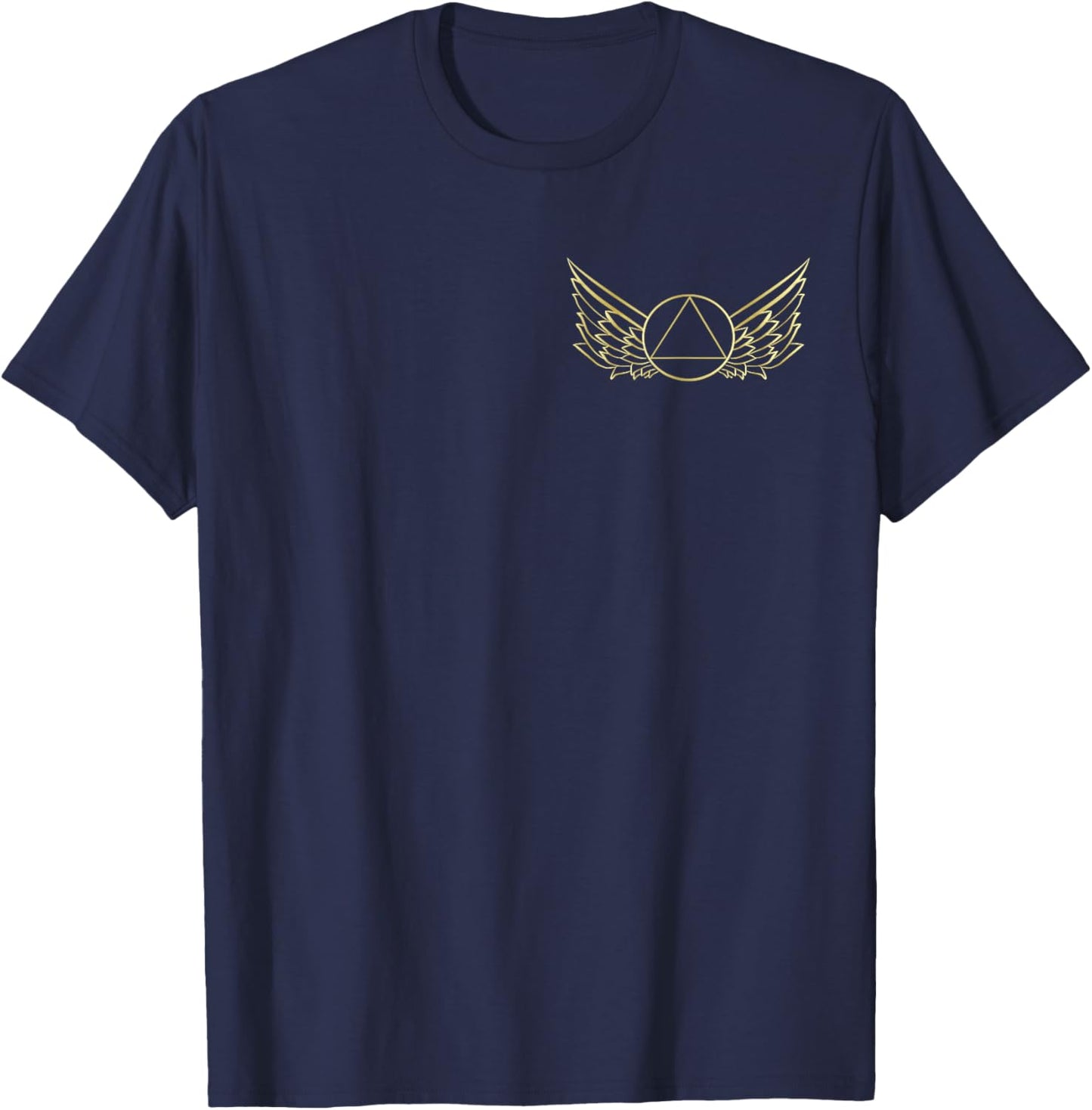 Sobriety Recover AA Supporter Wings Sober T-Shirt - T-Shirt | Navy