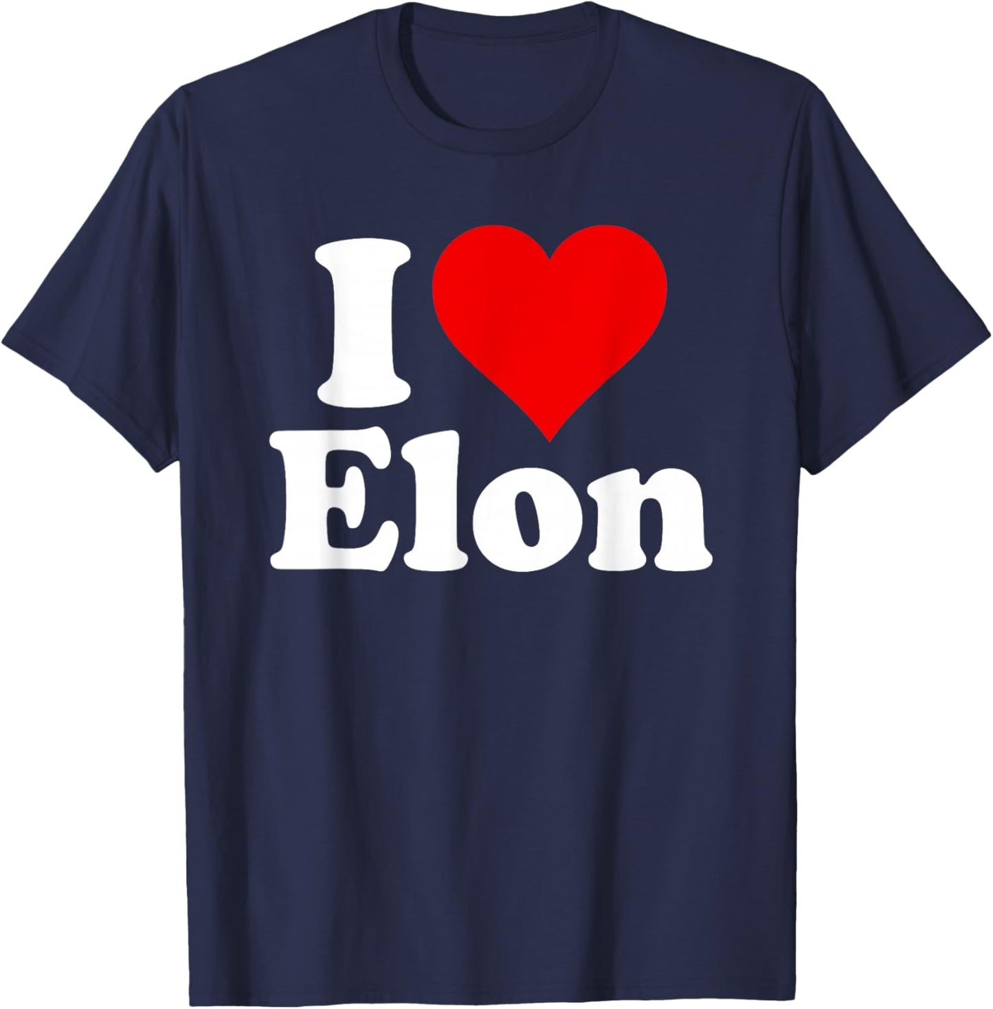 I Love Heart Elon North Carolina T-Shirt - T-Shirt | Navy