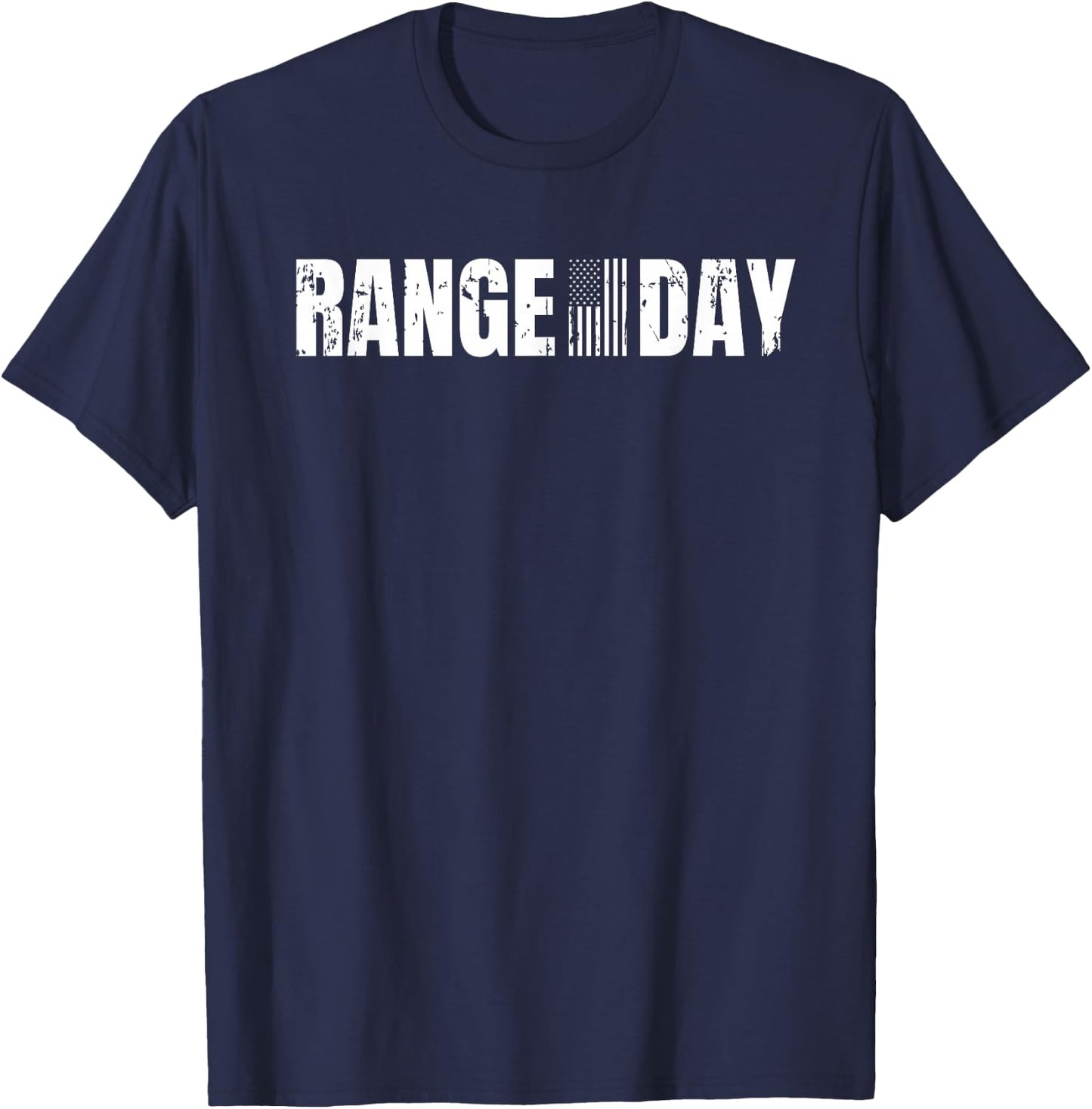 Range Day American Flag Patriotic Shooting Range T-Shirt - T-Shirt | Navy