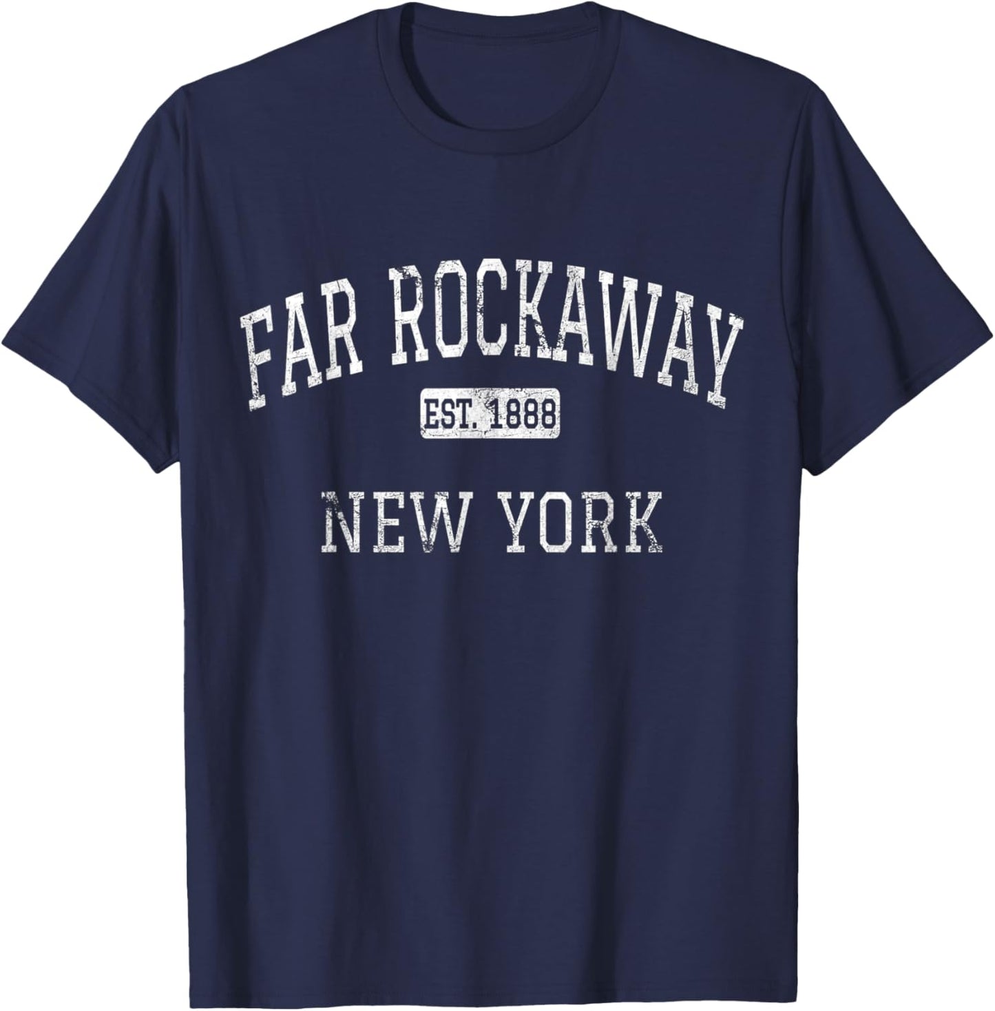 Far Rockaway New York Queens NY Vintage T-Shirt - T-Shirt | Navy