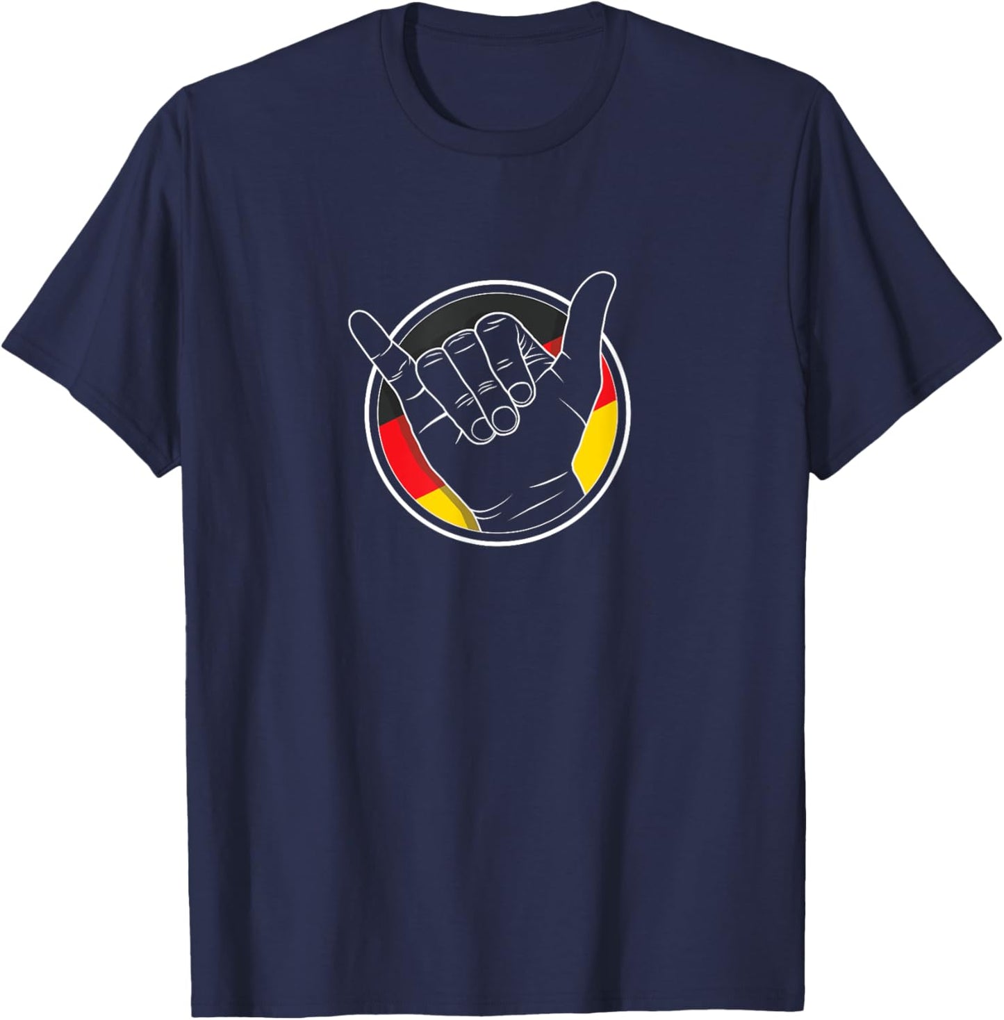 Hang ten / Vdub Greeting / Shaka wave - Air cooled Life T-Shirt - T-Shirt | Navy