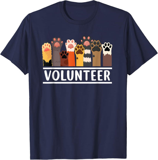 Animal Volunteer For Dog Cat Rescue Supporter Women T-Shirt - T-Shirt | Navy