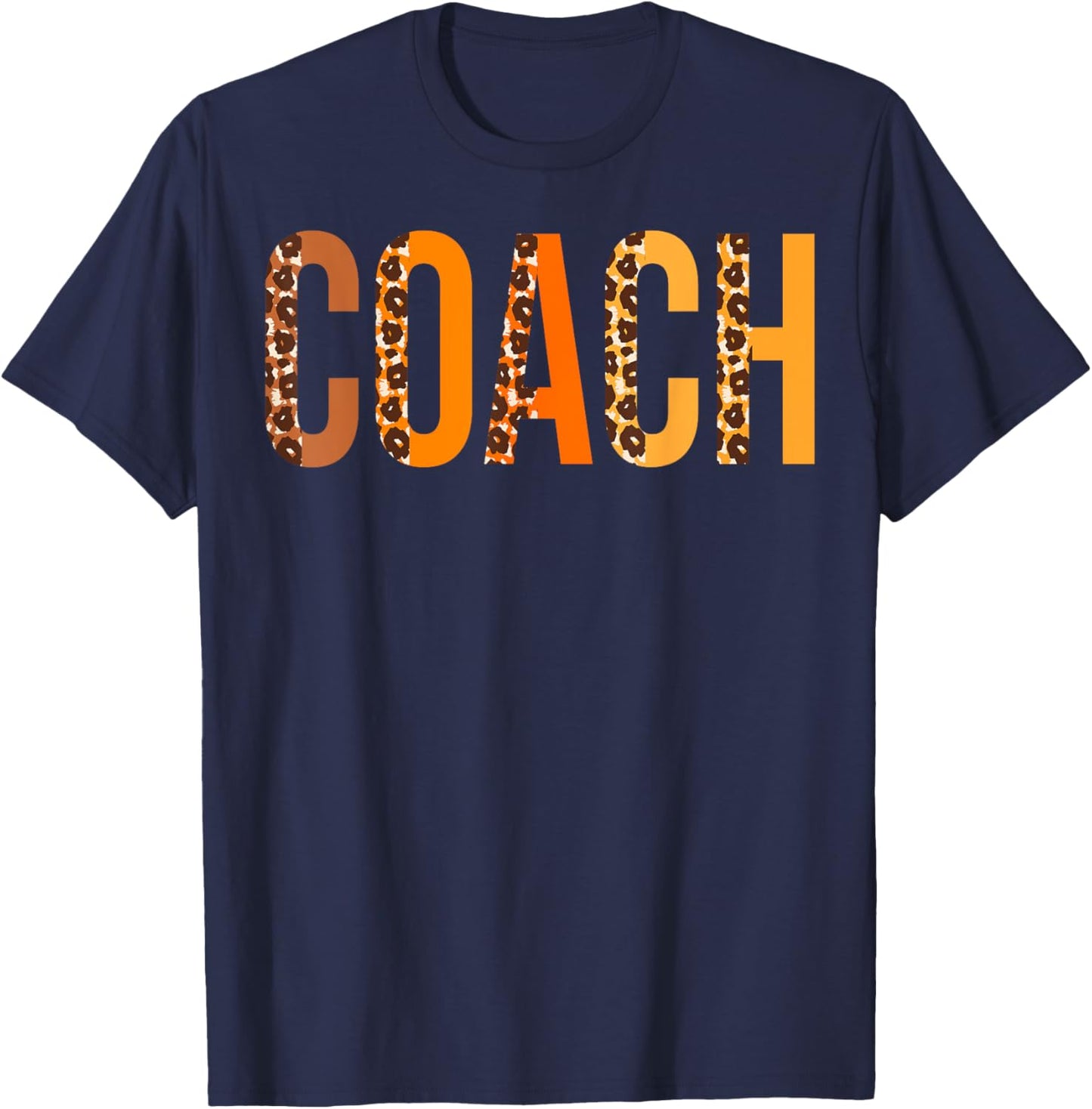 Coach leopard Squad Cute Fall Autumn Lovers Thanksgiving T-Shirt - T-Shirt | Navy