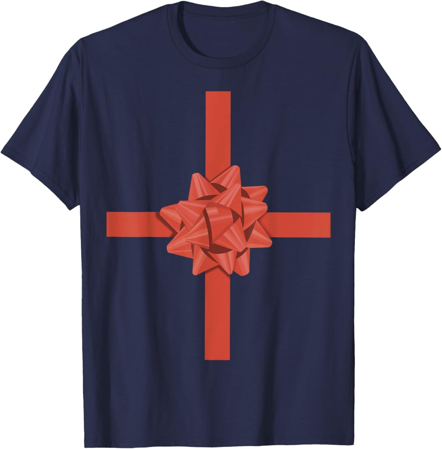 Wrapping Paper With Bow Costume T-Shirt - T-Shirt | Navy