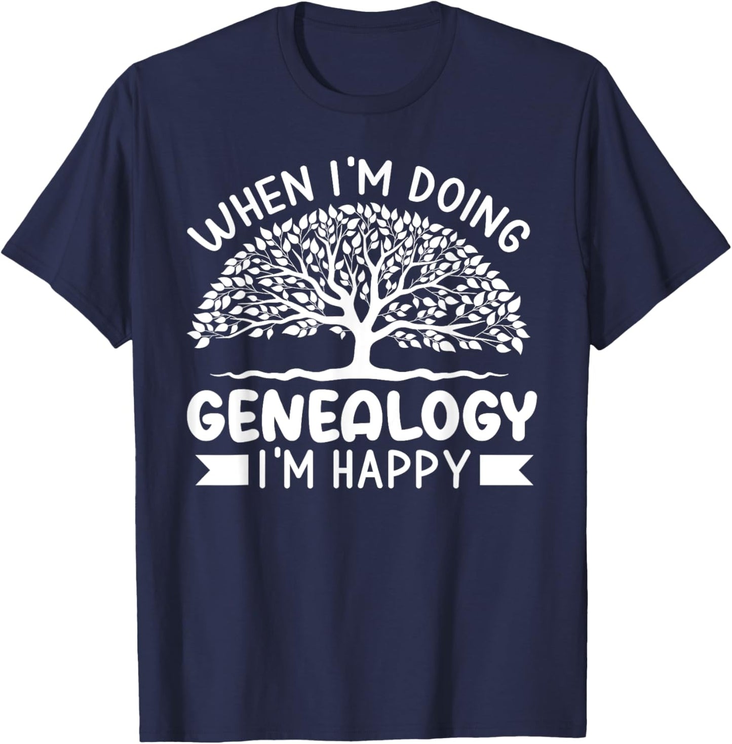 Genealogist Family History Tree Researcher Genealogy T-Shirt - T-Shirt | Navy