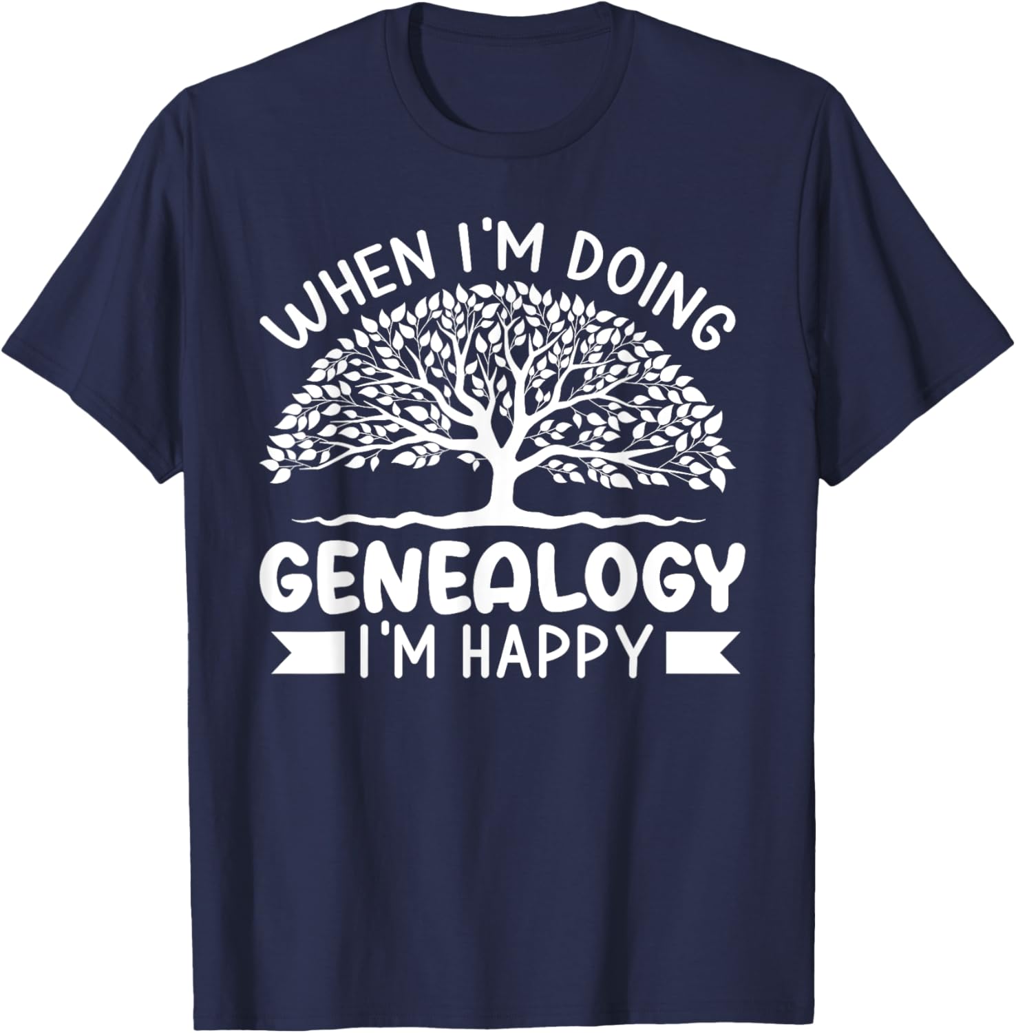 Genealogist Family History Tree Researcher Genealogy T-Shirt - T-Shirt | Navy