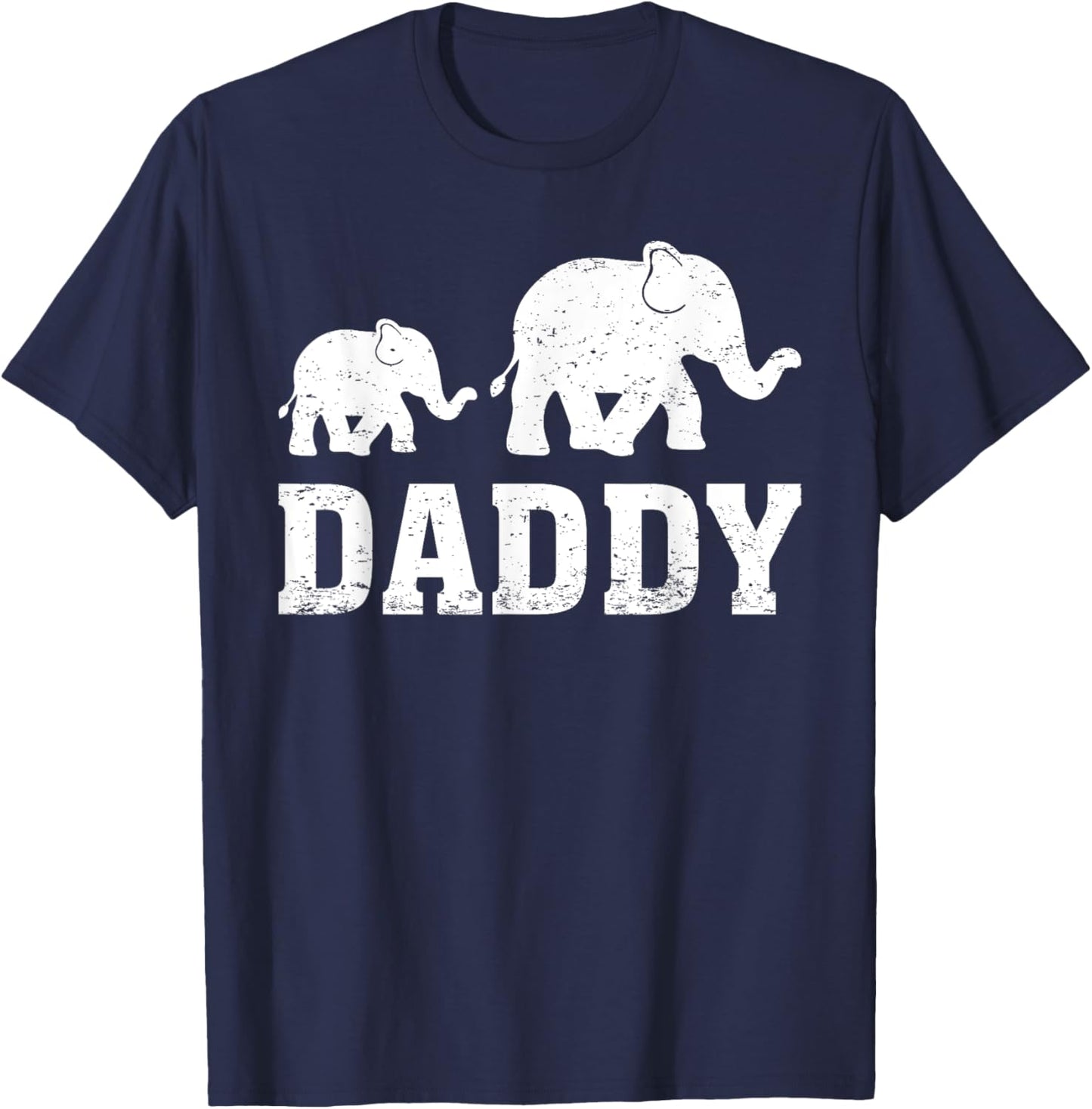 Elephant Animal Lover Daddy Elephant Father's Day T-Shirt - T-Shirt | Navy