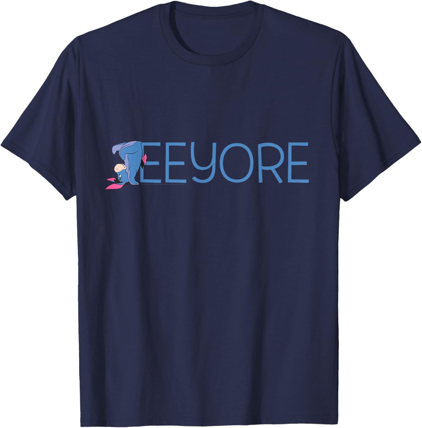 Disney Winnie The Pooh Eeyore Classic Lettering Small T-Shirt - T-Shirt | Navy
