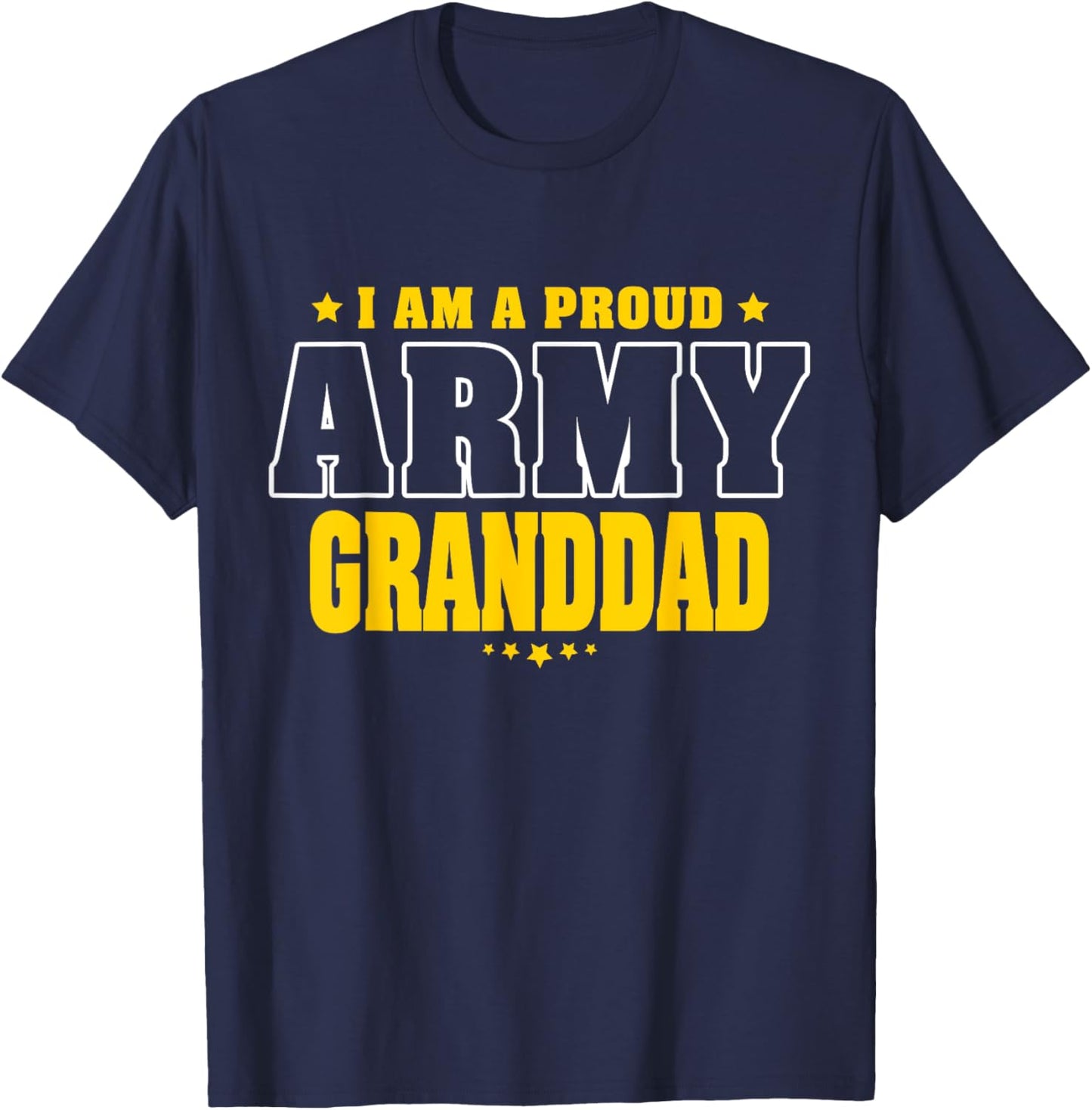Proud Army Granddad Patriotic Pride Military Grandfather T-Shirt - T-Shirt | Navy
