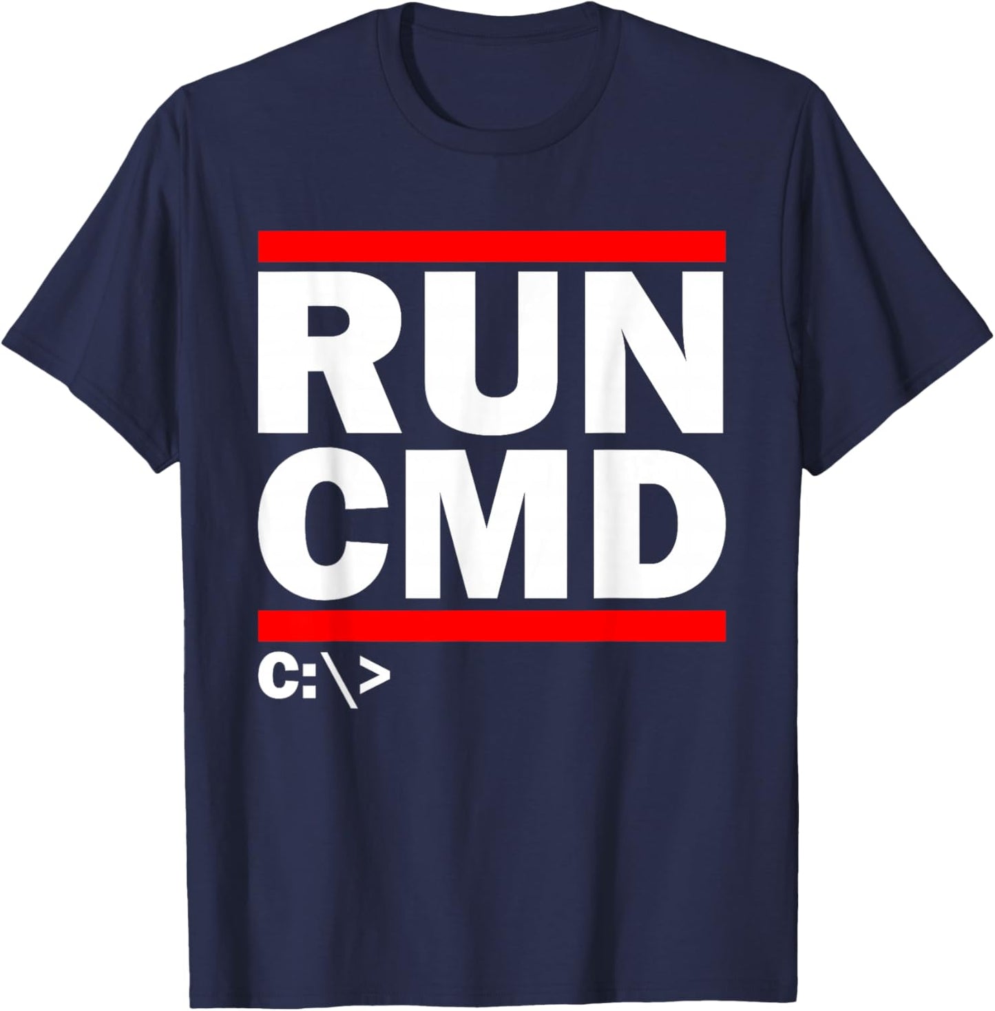 Admins Programmers Run CMD T-Shirt - T-Shirt | Navy