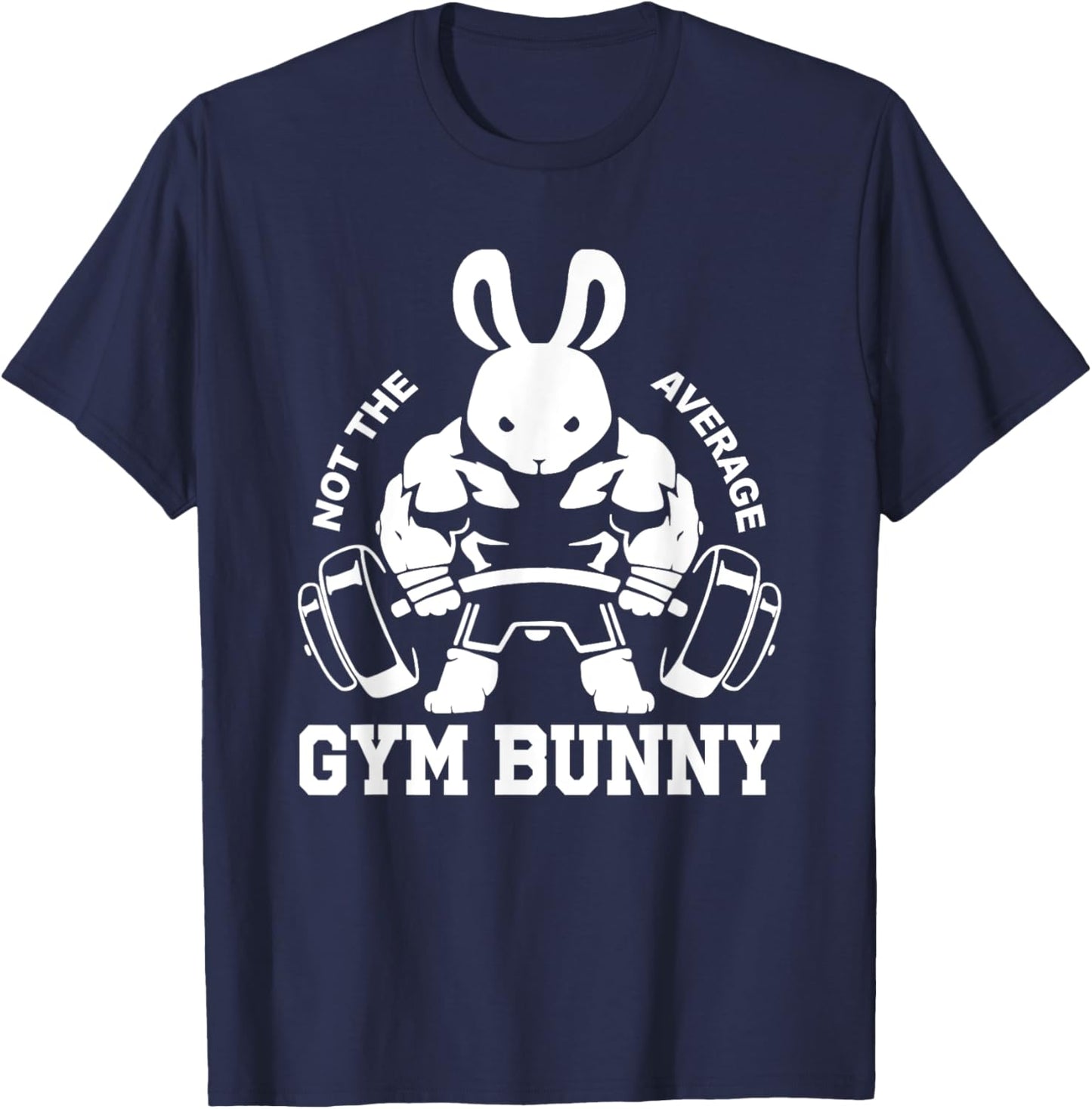 Easter Day Gym Bunny Rabbit Weightlifting Deadlift Fitness T-Shirt - T-Shirt | Navy