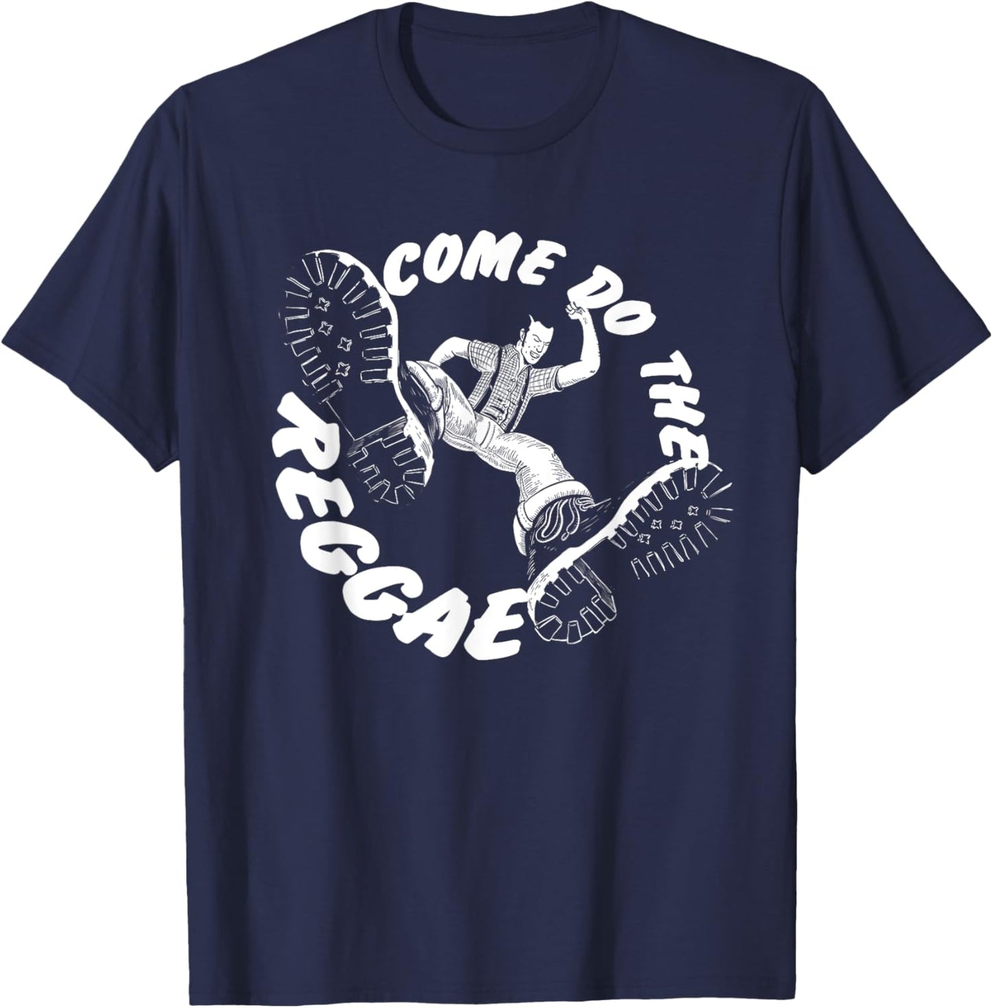 Traditional Skinhead Reggae Shirt - Ska Boss Reggae T-Shirt - T-Shirt | Navy