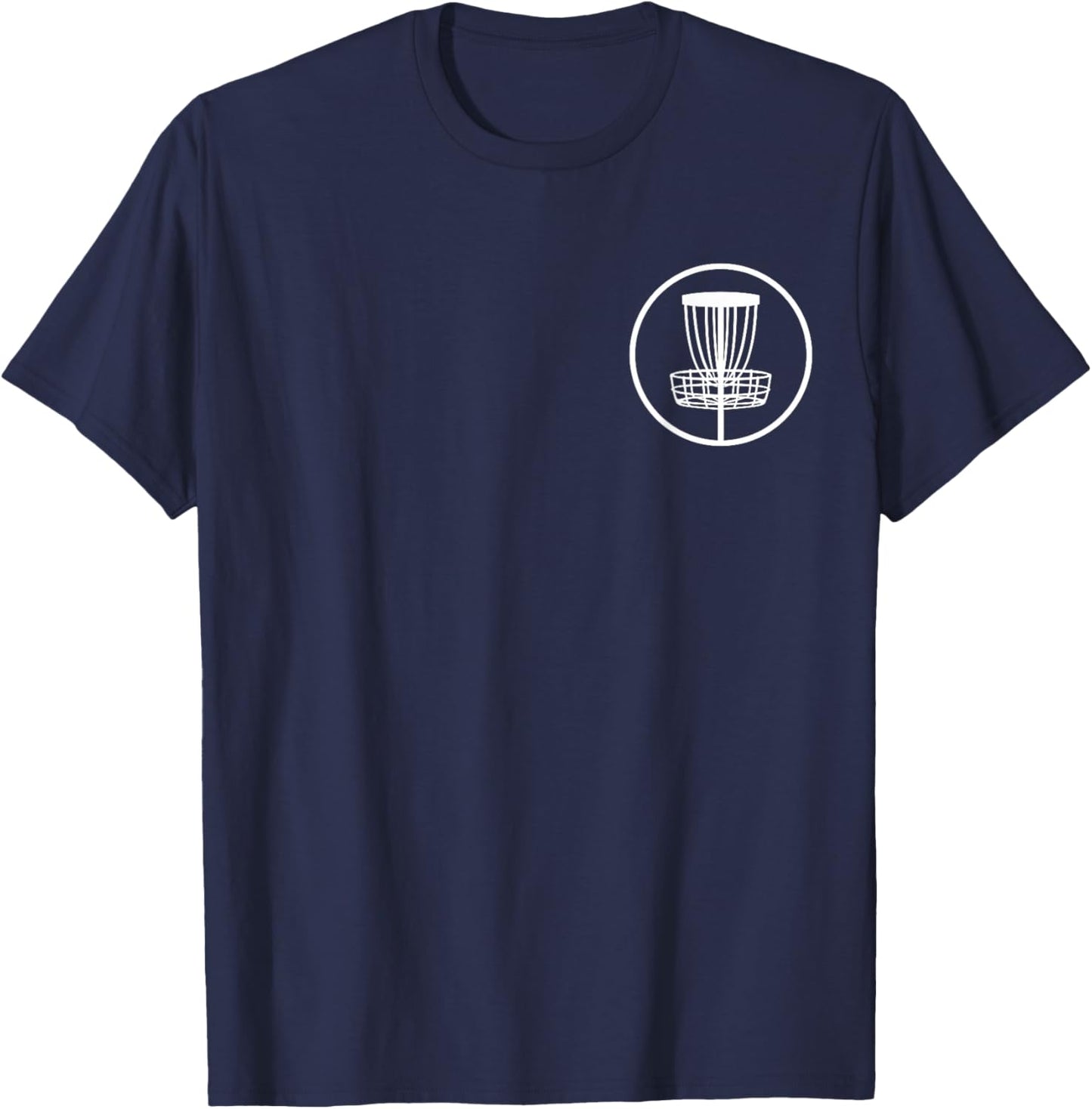 Disc Golf Men Disc Golf Basket Chest Logo T-Shirt - T-Shirt | Navy