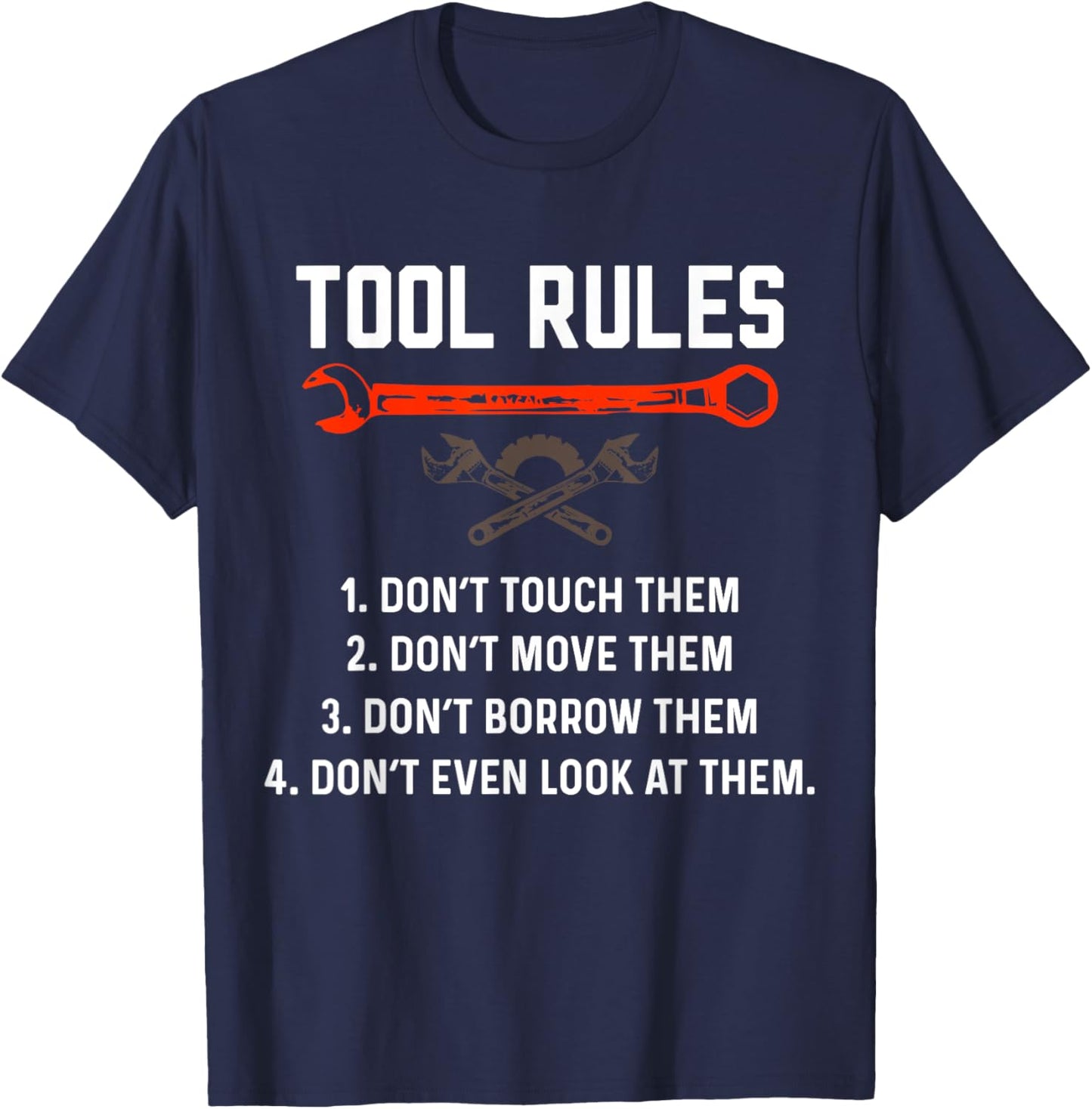 Funny Mechanic Tool Rules Auto Repair Car Mechanic Handyman T-Shirt - T-Shirt | Navy