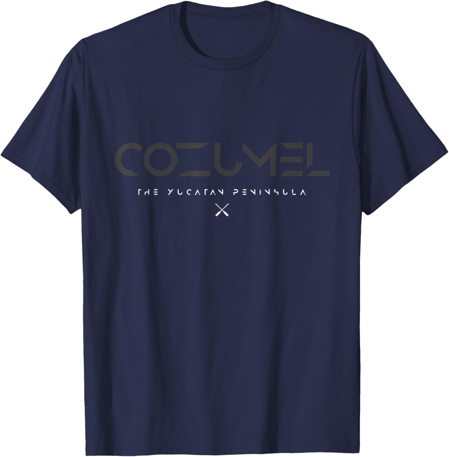 Cozumel Mexico Tonal Type T-Shirt - T-Shirt | Navy