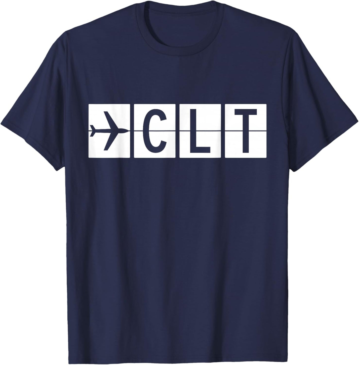 CLT Charlotte North Carolina Airport T-Shirt - T-Shirt | Navy