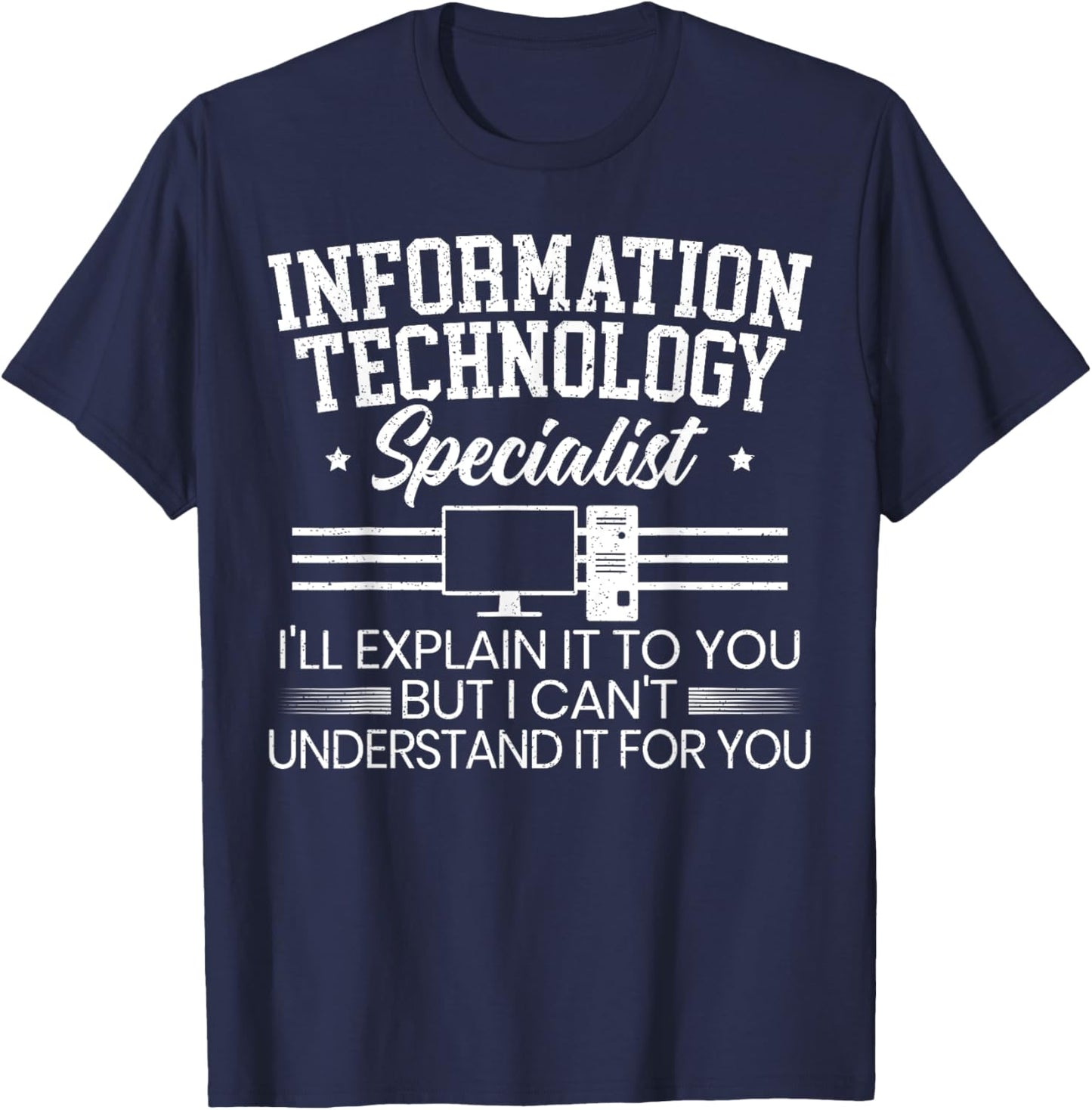 Information Technology Specialist Computer Job Profession T-Shirt - T-Shirt | Navy