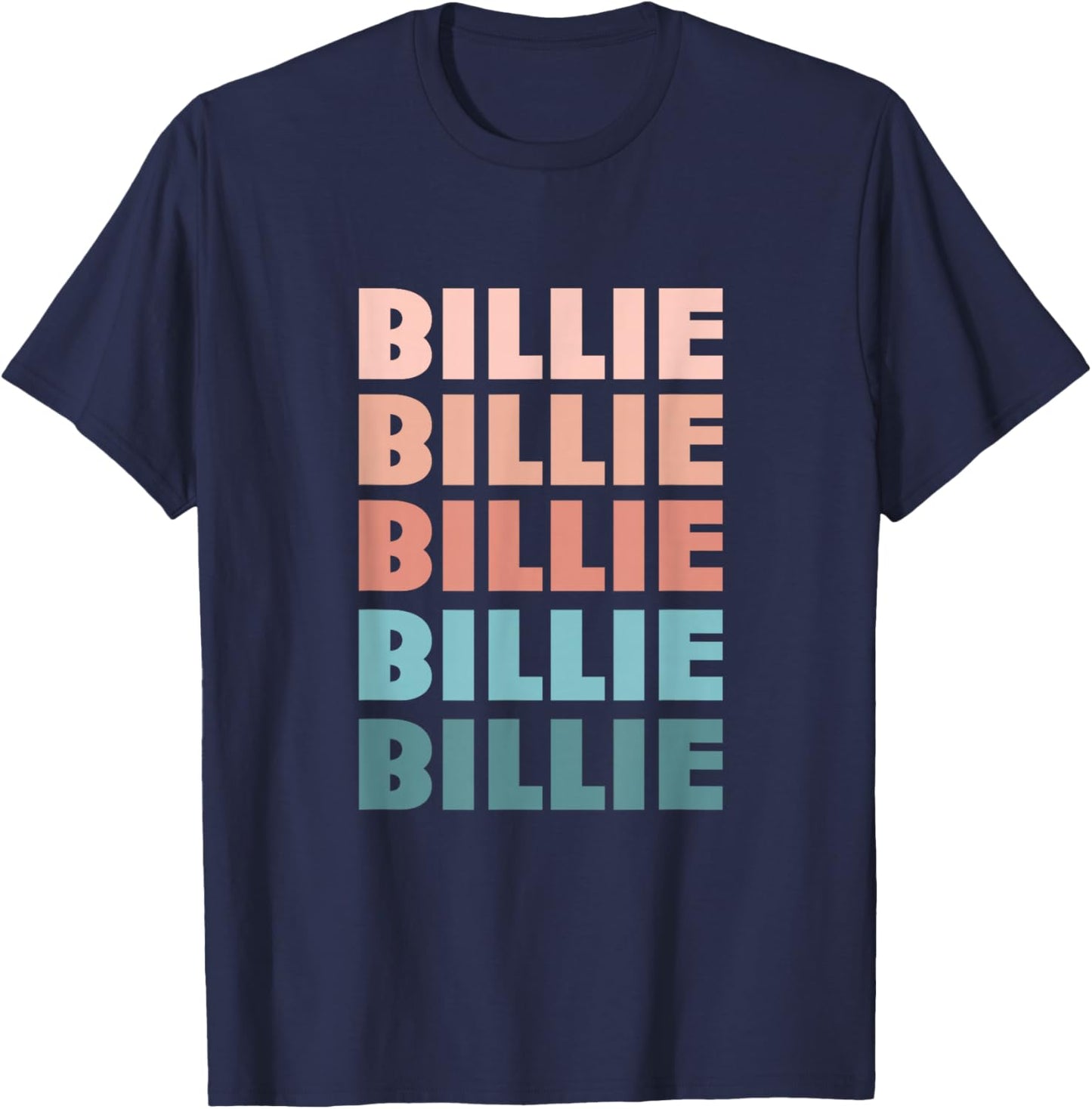 Billie First Name retro 80s style T-Shirt - T-Shirt | Navy