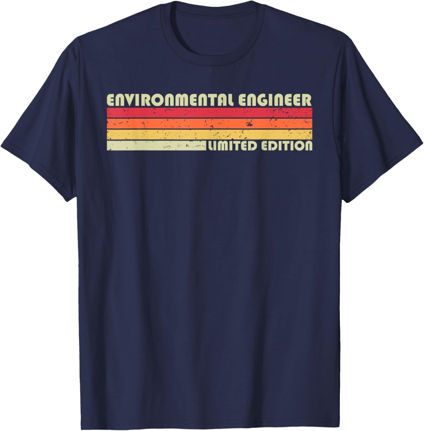 ENVIRONMENTAL ENGINEER Funny Job Title Birthday Worker Idea T-Shirt - T-Shirt | Navy