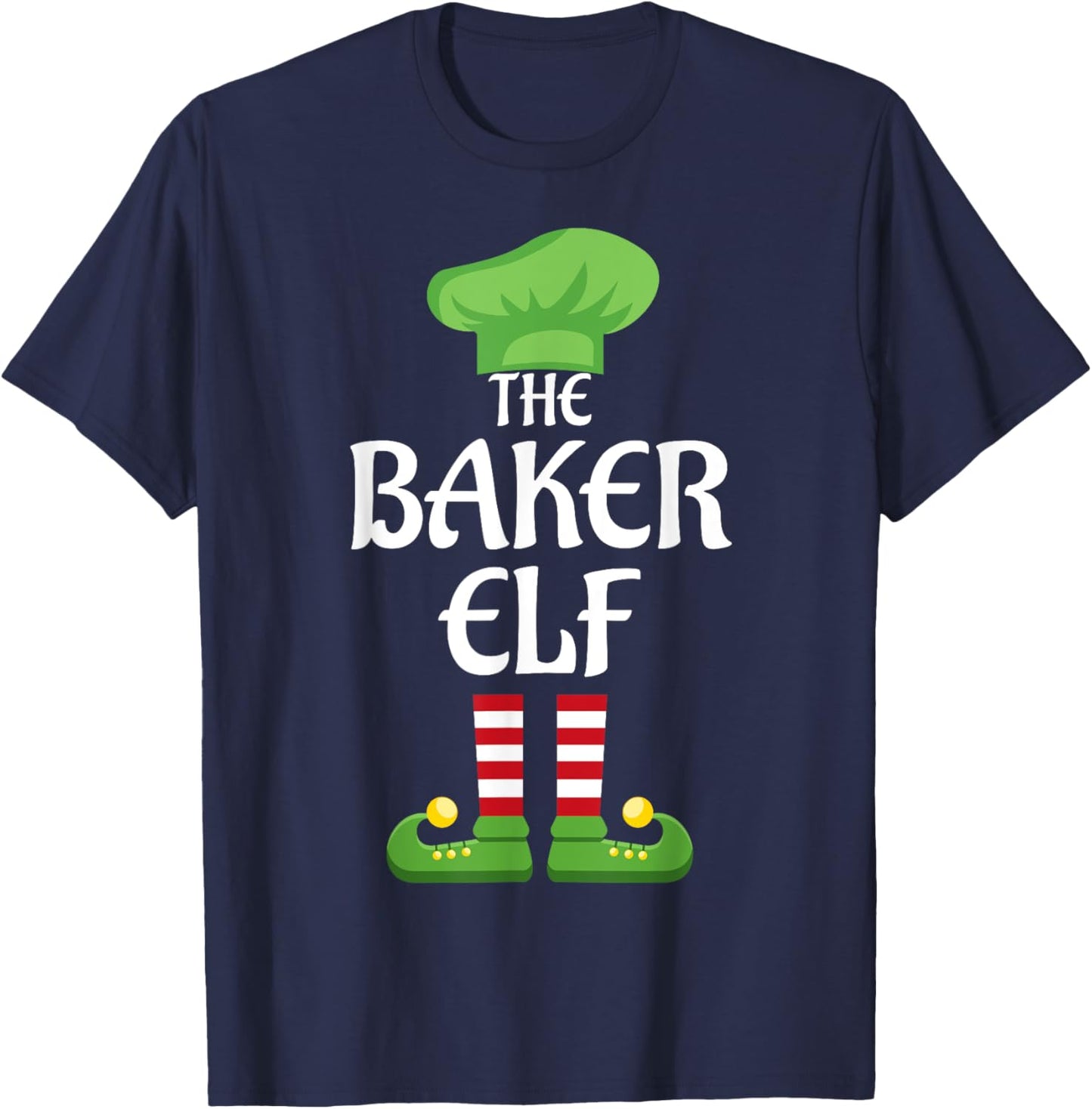 Baker Elf Family Matching Group Christmas T-Shirt - T-Shirt | Navy