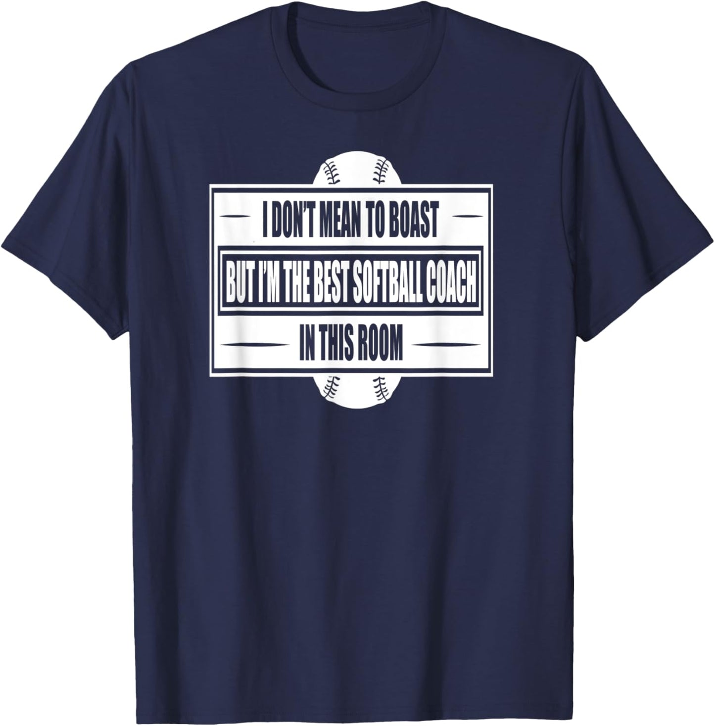 Best Softball Coach In The Room Women Bar Fast Slow Pitch T-Shirt - T-Shirt | Navy