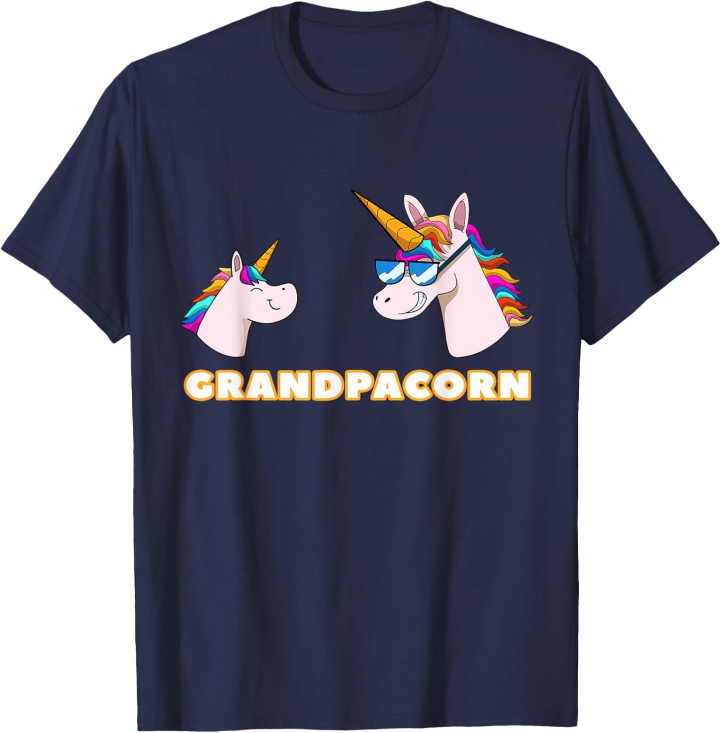 Grandpacorn Grandpa 1 Kid Grandfather Unicorn Father's Day T-Shirt - T-Shirt | Navy