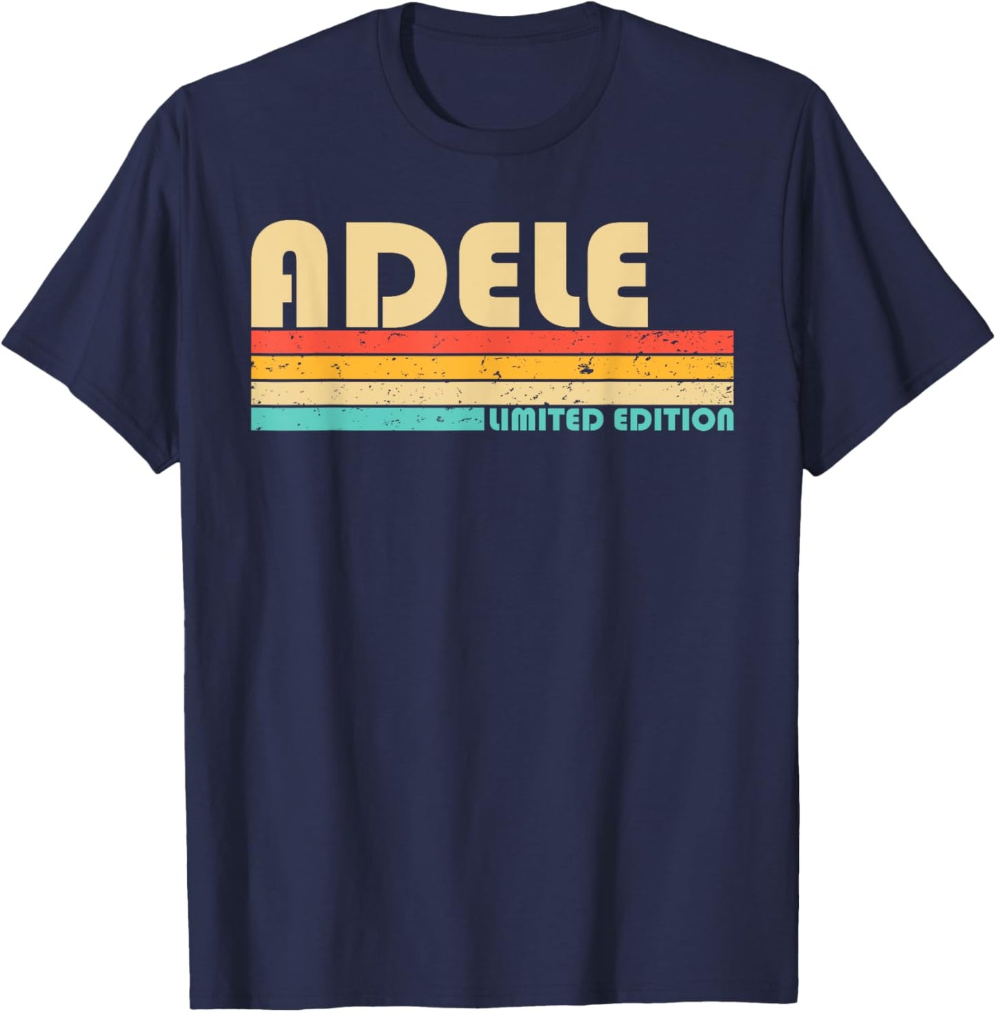 ADELE Name Personalized Retro Vintage 80s 90s Birthday T-Shirt - T-Shirt | Navy