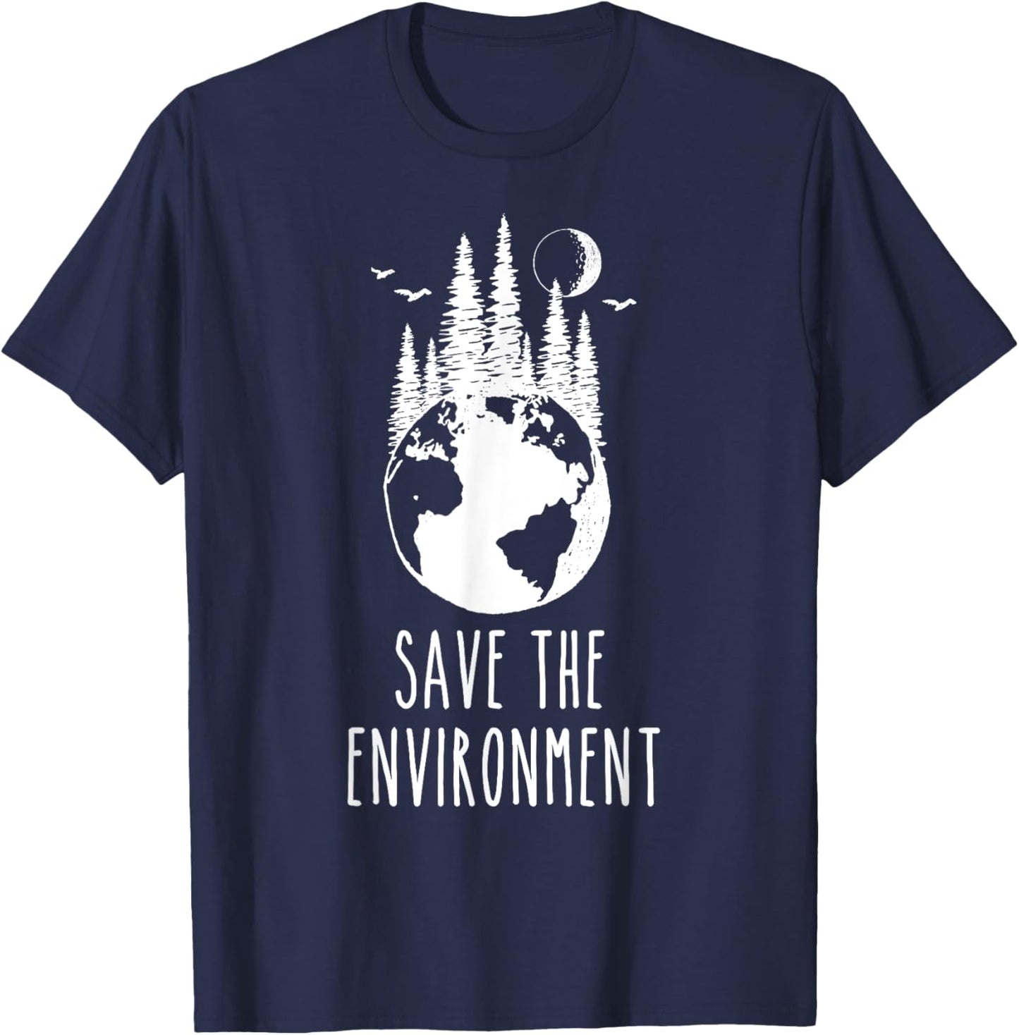 Save The Environment Earth Day Nature Wildlife Conservancy T-Shirt - T-Shirt | Navy