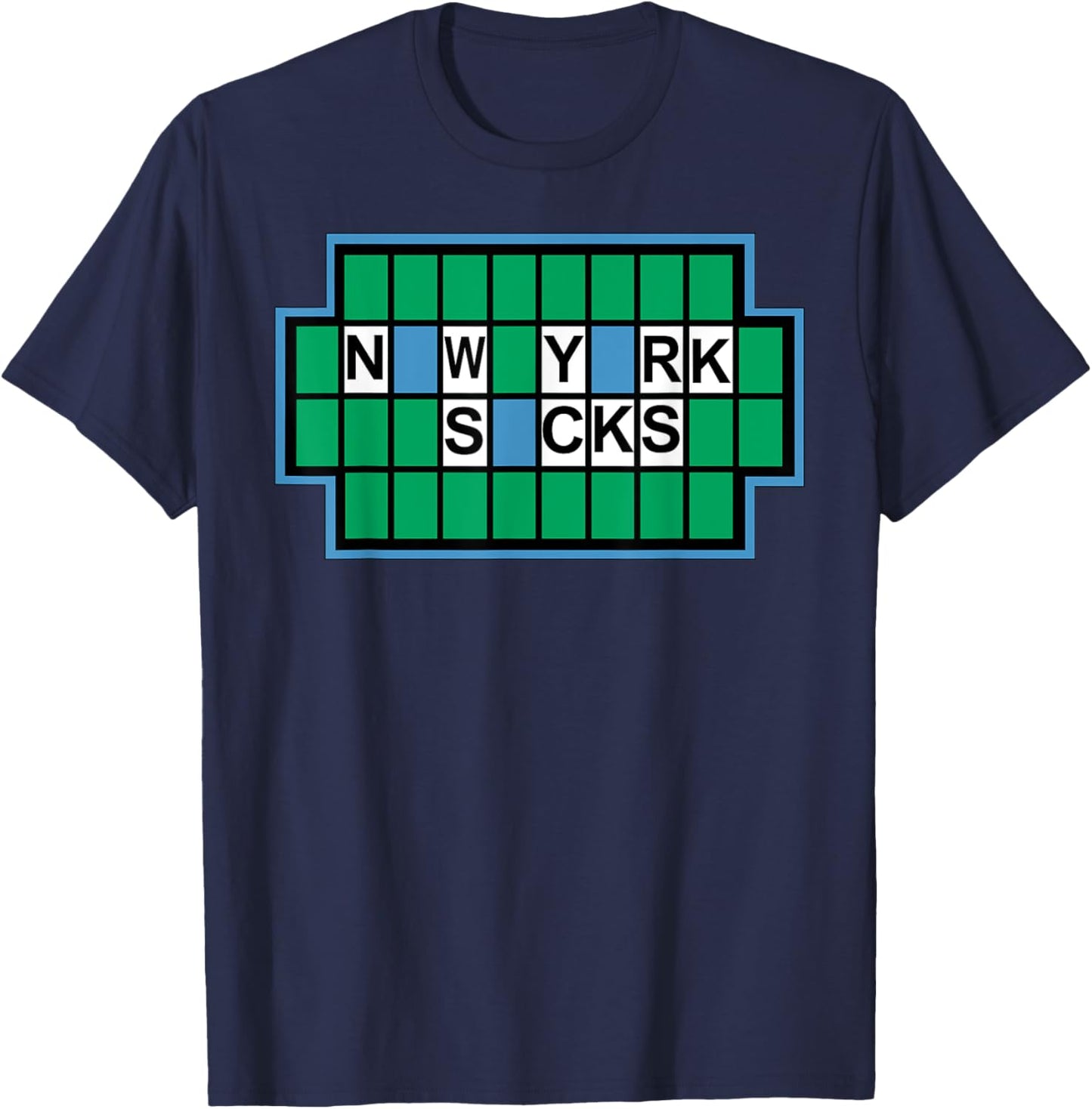 New York Sucks funny I Hate New York - New York Sucks T-Shirt - T-Shirt | Navy