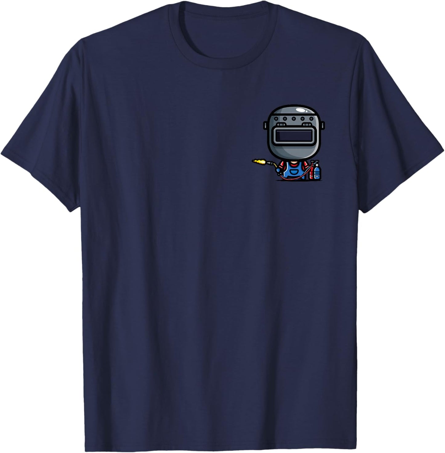 Welding Welder on or in The Heart Small T-Shirt - T-Shirt | Navy