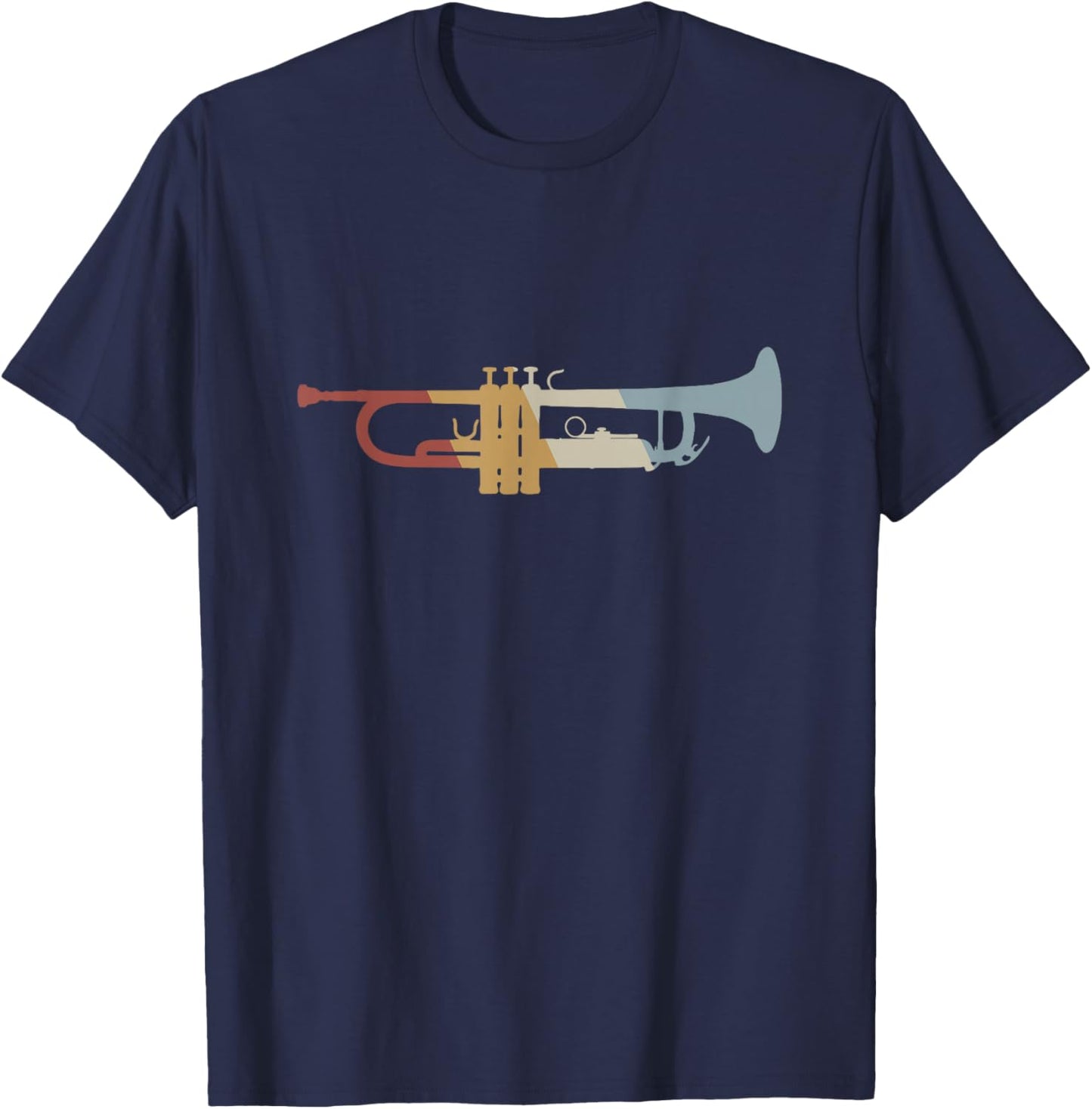 Trumpet Retro Style Vintage T-Shirt - T-Shirt | Navy