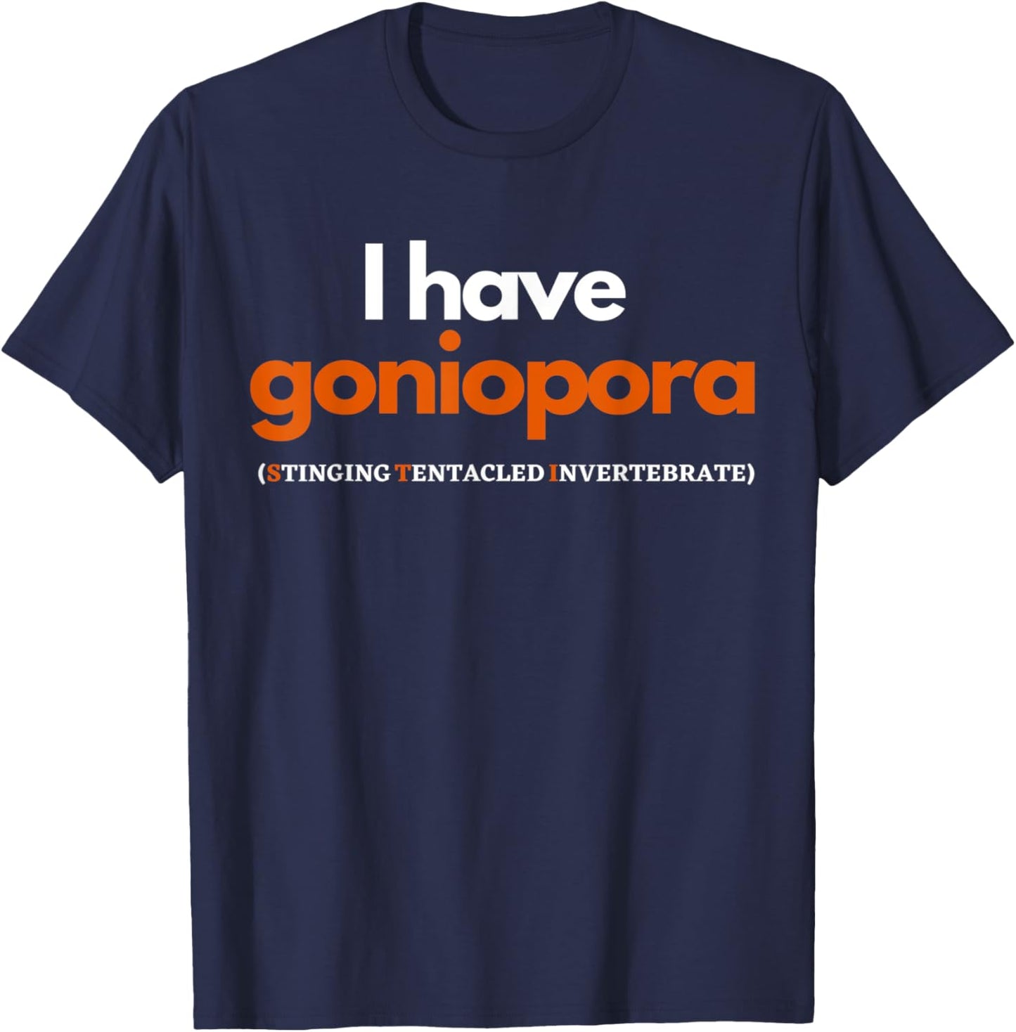 Funny Reef Aquarium Goniopora Coral Novelty Graphic Men's T-Shirt - T-Shirt | Navy