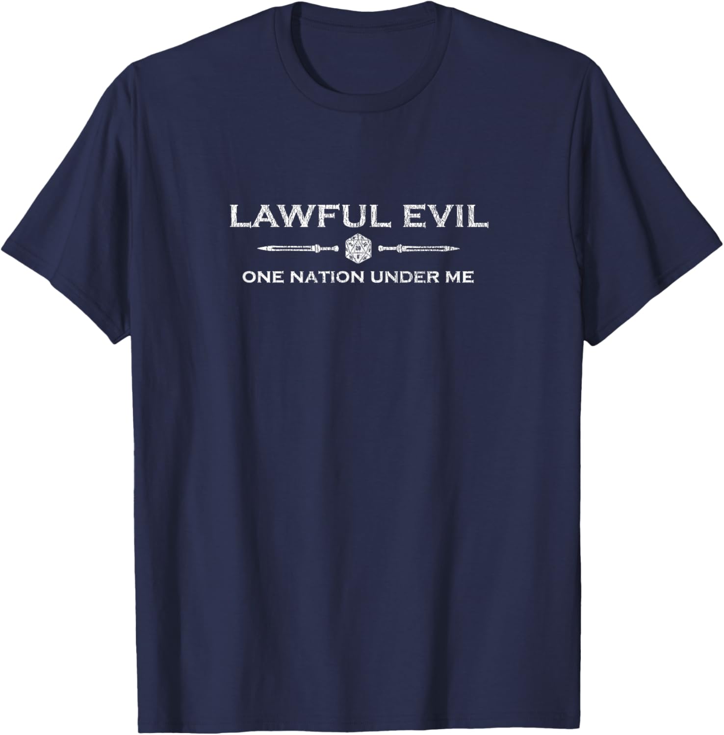 D20 Role Playing Game - Lawful Evil T-Shirt - T-Shirt | Navy