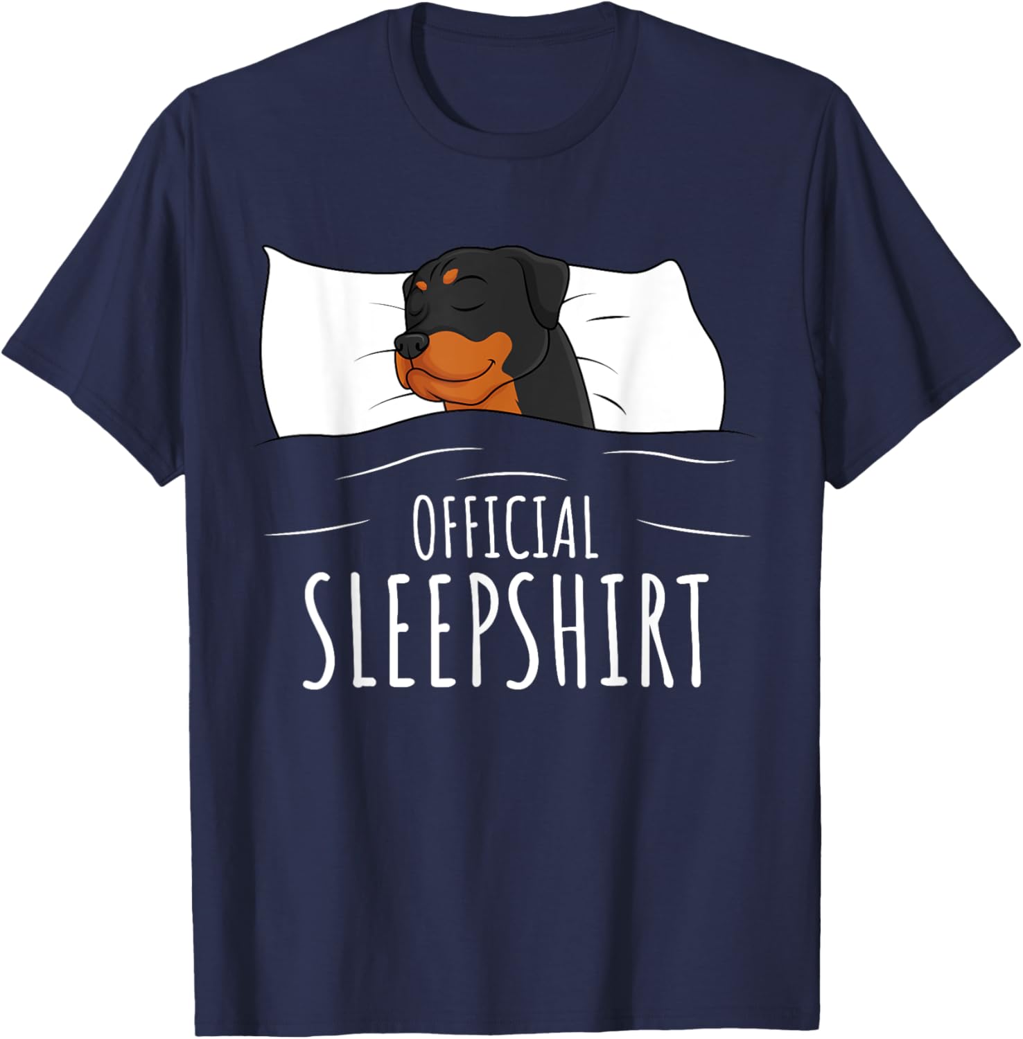 Rottweiler Dog Apparel & Gift Ideas -Adults & Kids Rottie Official Sleepshirt T-Shirt - T-Shirt | Navy