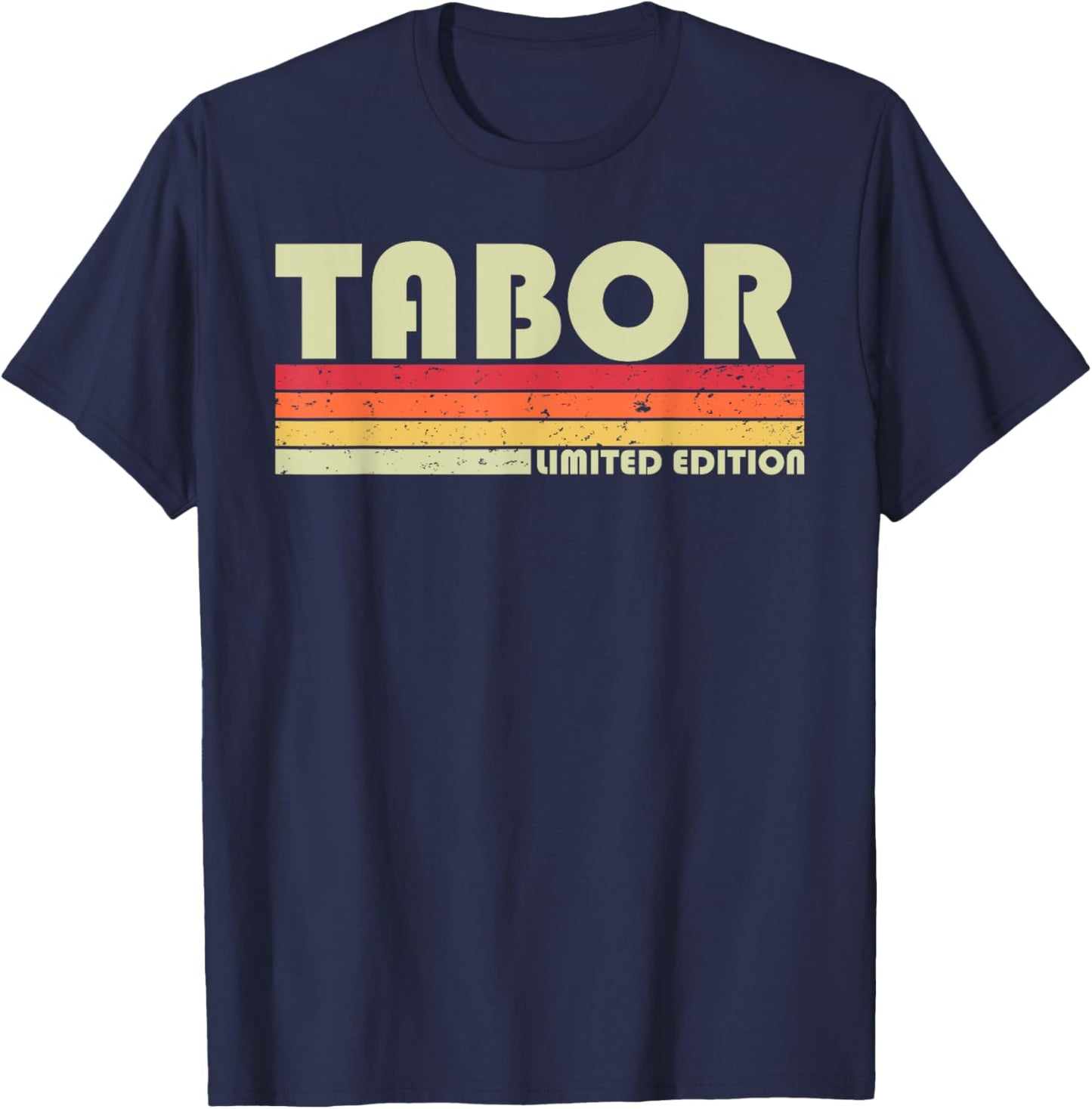 TABOR Surname Funny Retro Vintage 80s 90s Birthday Reunion T-Shirt - T-Shirt | Navy