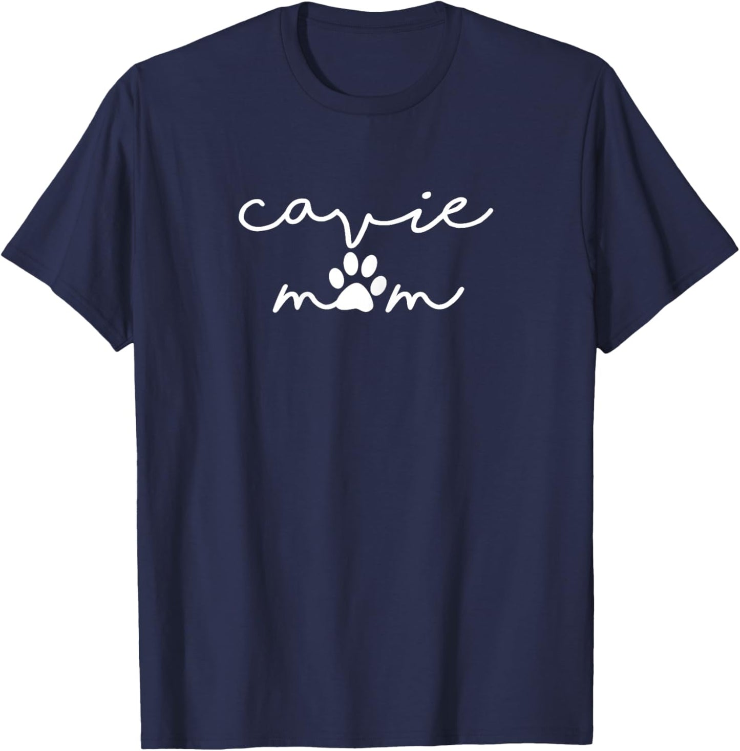 Cavalier King Charles Spaniel Mom Dog Mama Cavie Mom Simple T-Shirt - T-Shirt | Navy