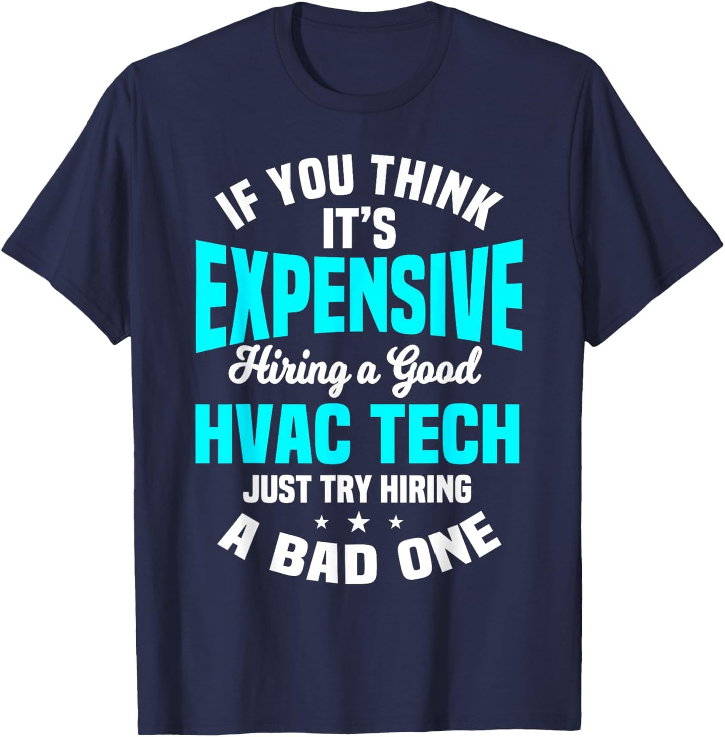HVAC Technician Service HVACR Tech Mechanic Installer Work T-Shirt - T-Shirt | Navy
