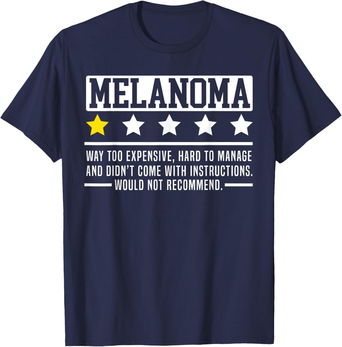 Melanoma Warrior Skin Cancer Melanoma Awareness T-Shirt - T-Shirt | Navy