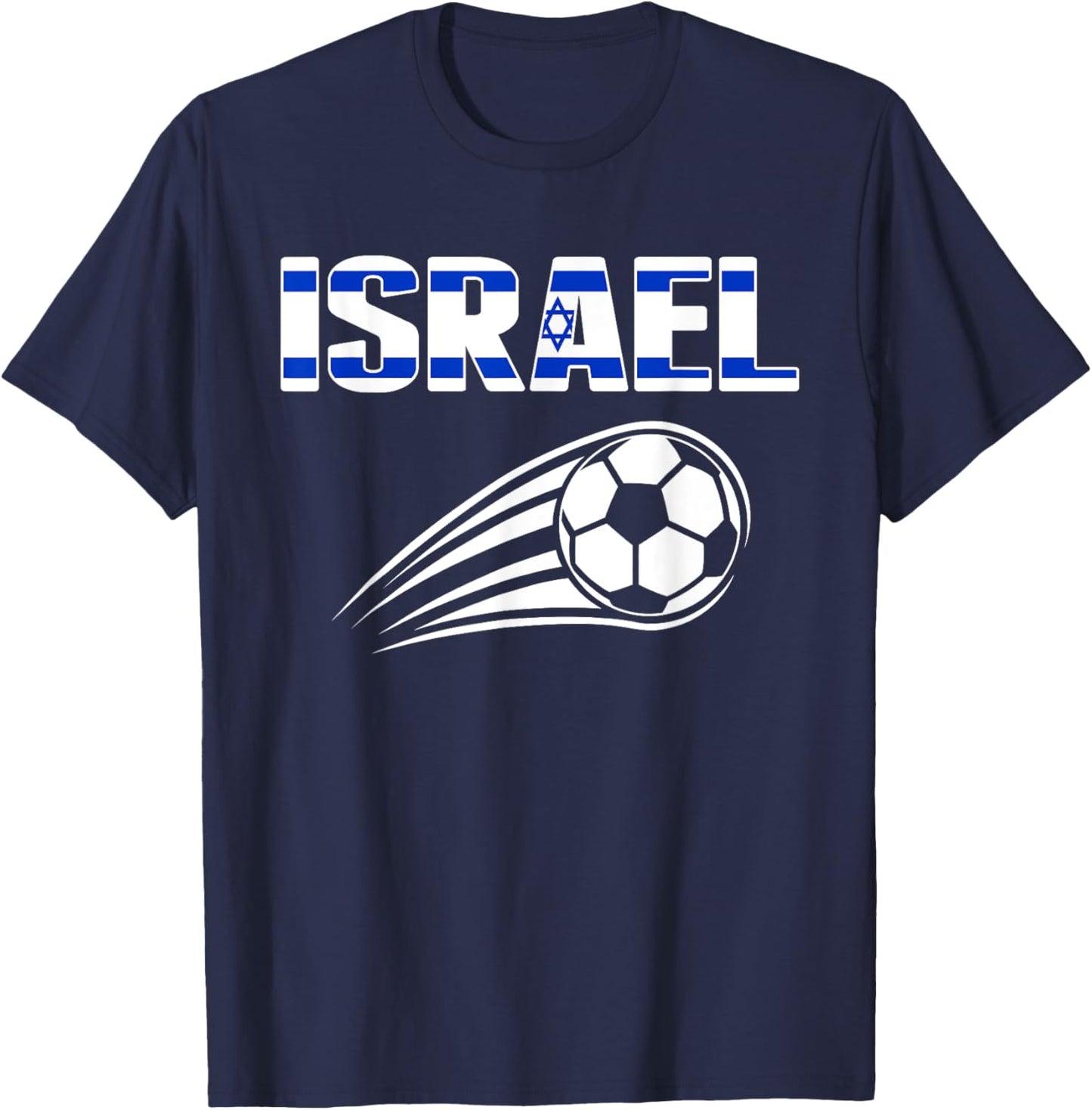 Proud Israel Soccer Fans Jersey - Israeli Football Lovers T-Shirt - T-Shirt | Navy