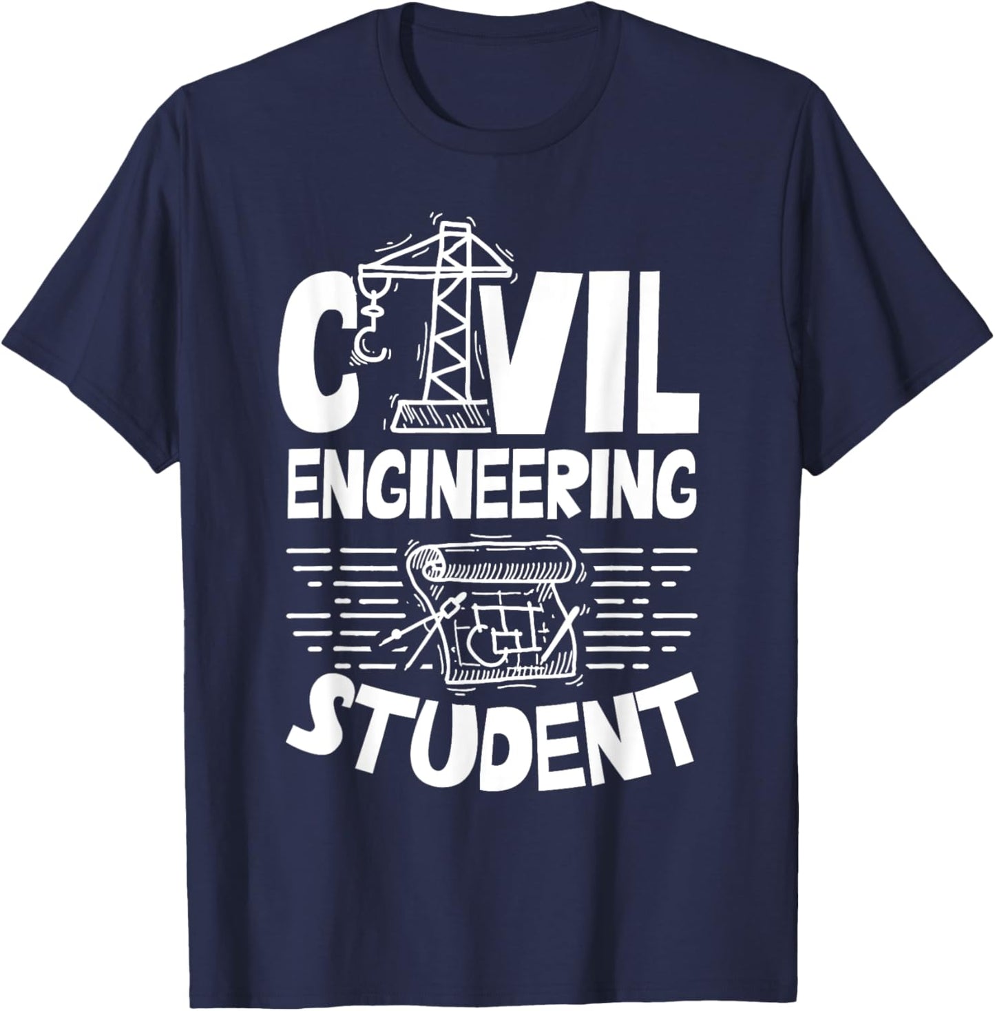 Civil Engineering Student Job Profession Civil Engineer T-Shirt - T-Shirt | Navy