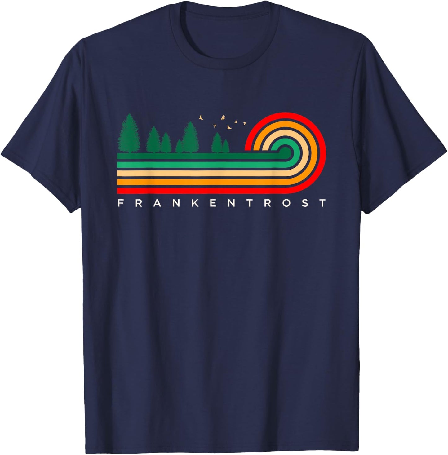 Evergreen Vintage Stripes Frankentrost, Michigan T-Shirt - T-Shirt | Navy