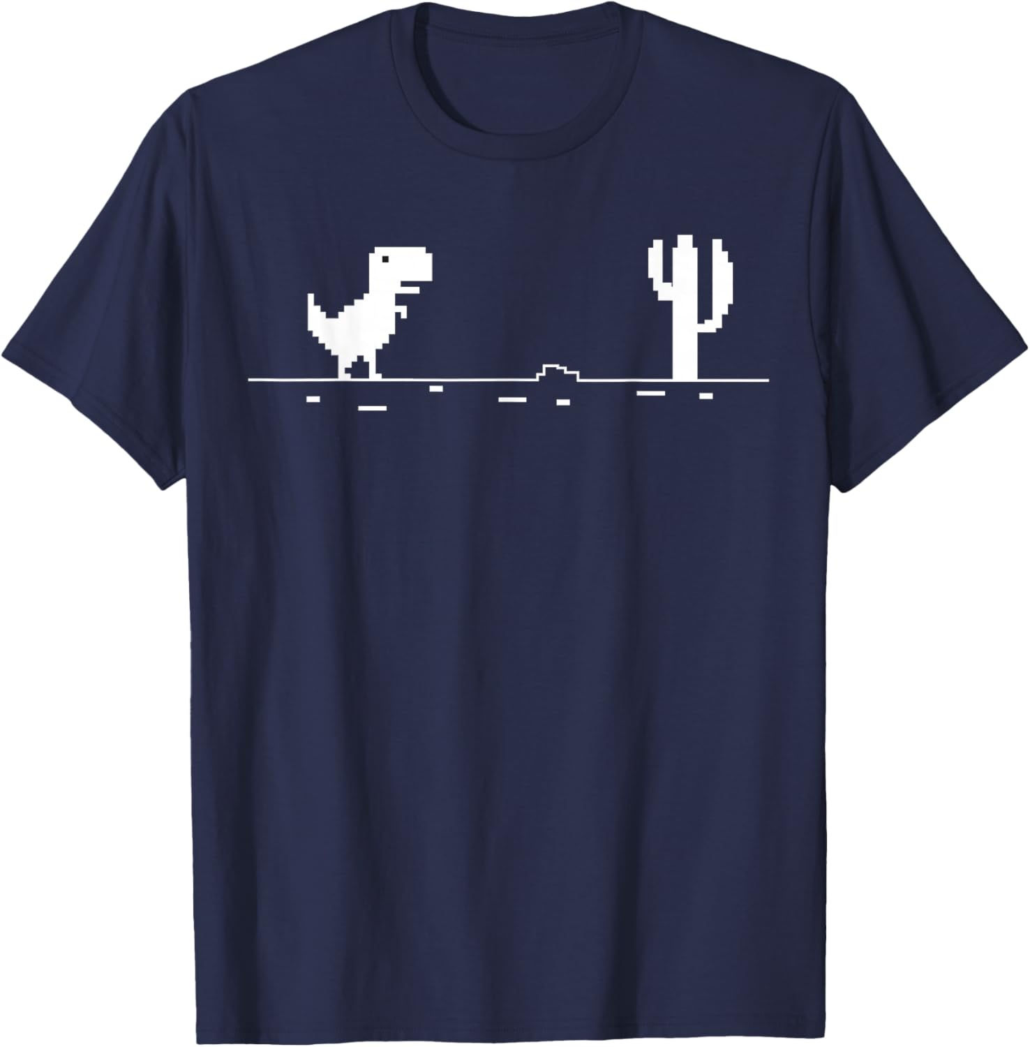 Pixel Dino T-Shirt - T-Shirt | Navy