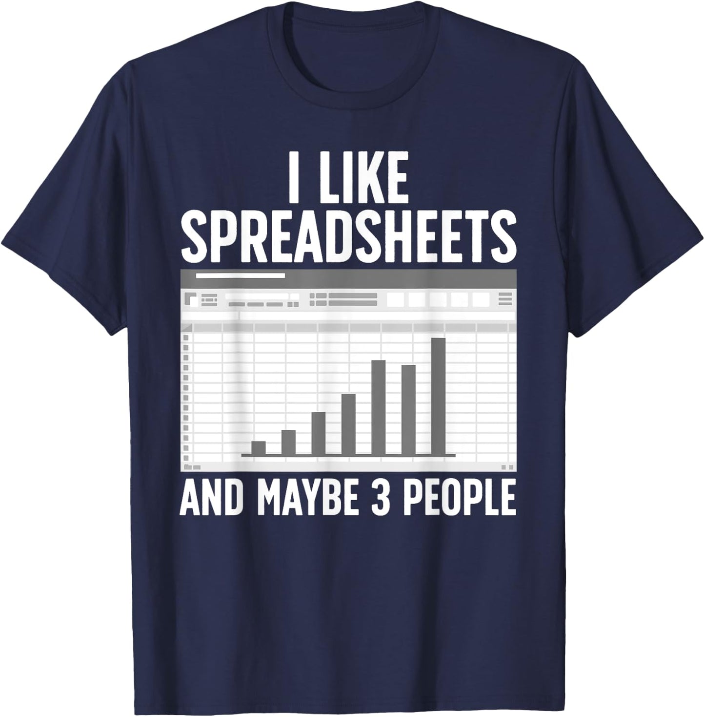 Cool Accountant Women Tax Accounting Spreadsheet CPA T-Shirt - T-Shirt | Navy