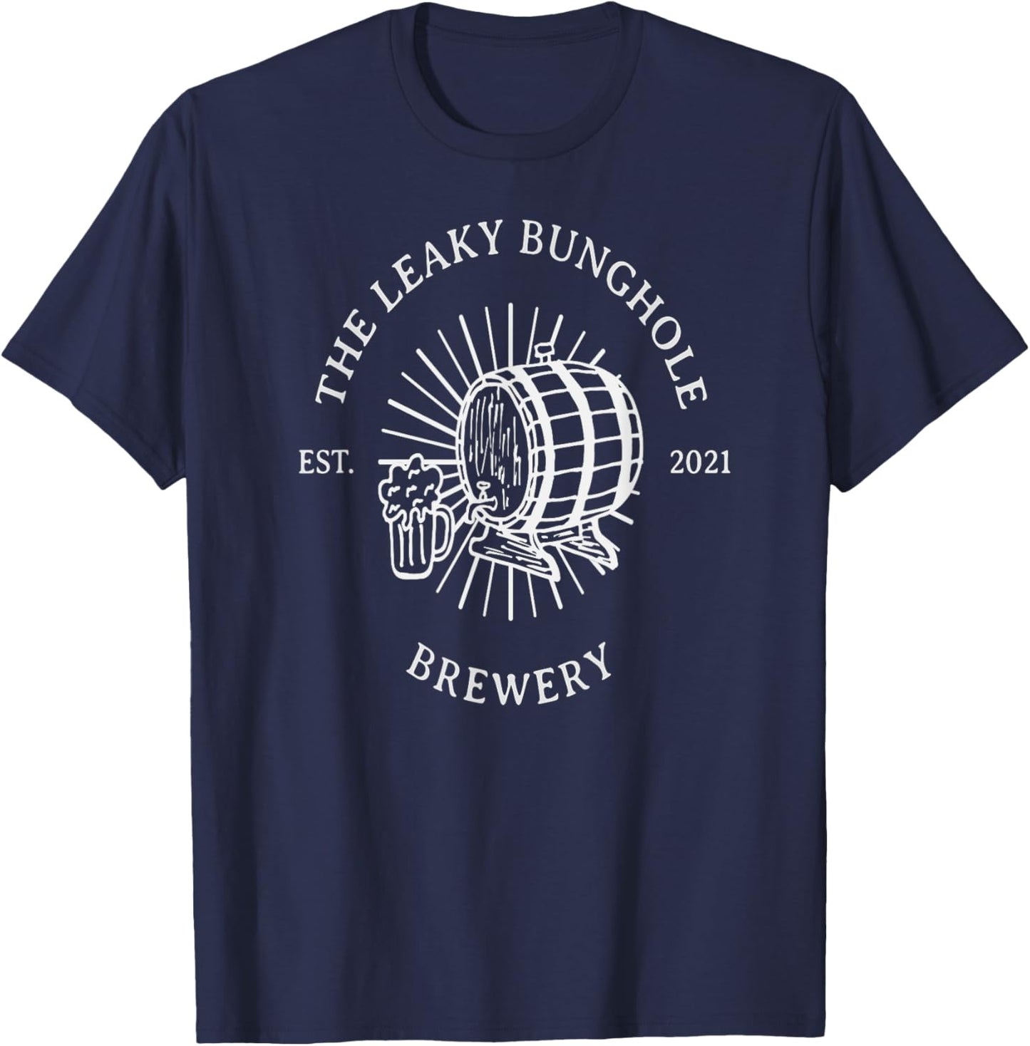 The Leaky Bunghole Brewery - Funny Craft Beer T-Shirt - T-Shirt | Navy