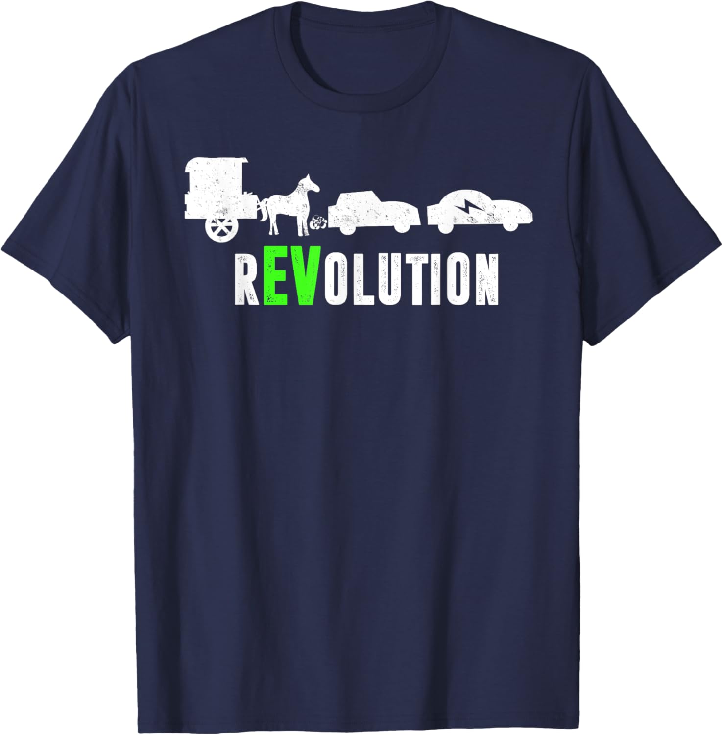 Electric Vehicle rEVolution EV Driver T-Shirt - T-Shirt | Navy