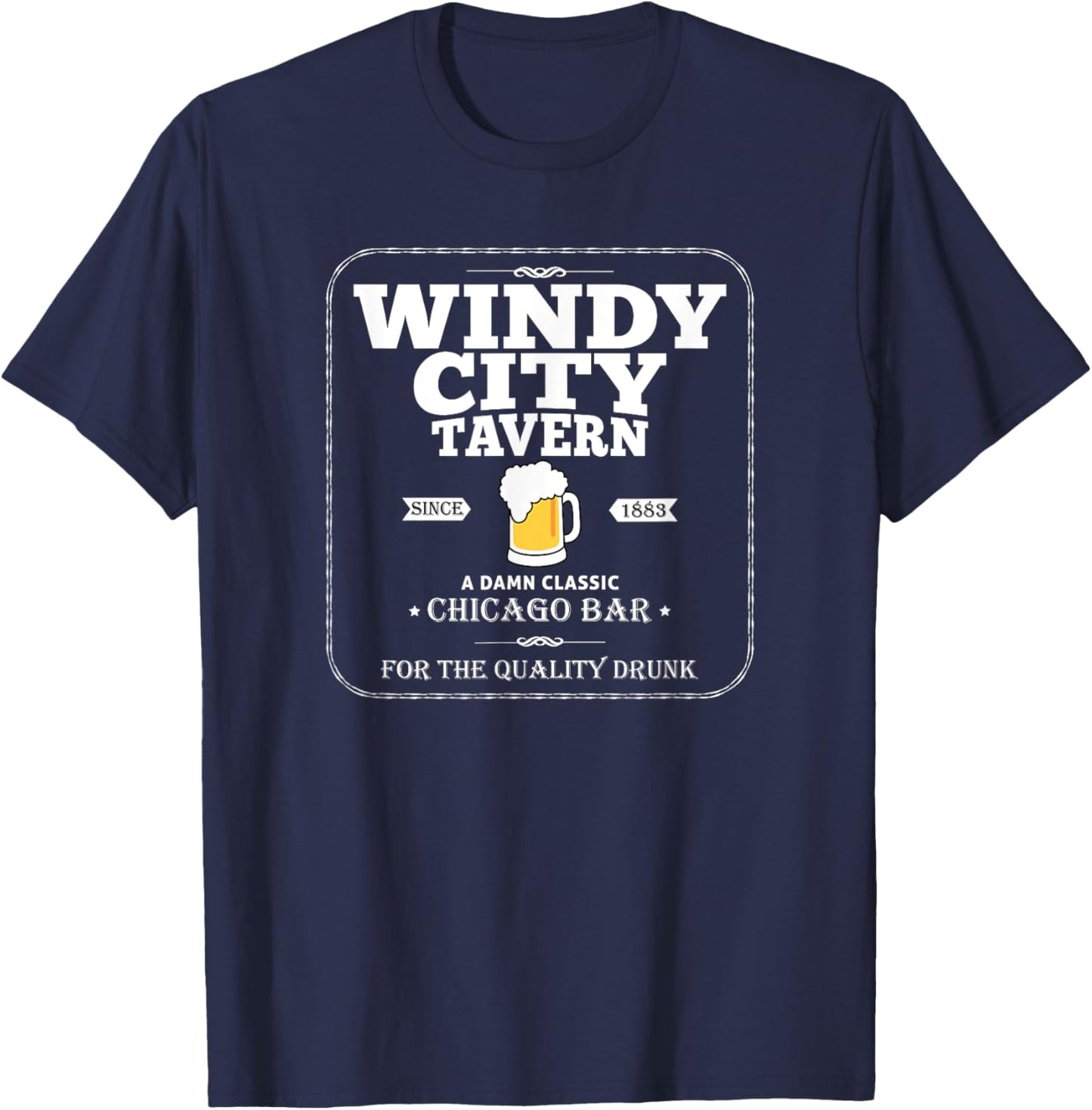 Windy City Chicago Dive Bar T-Shirt - T-Shirt | Navy